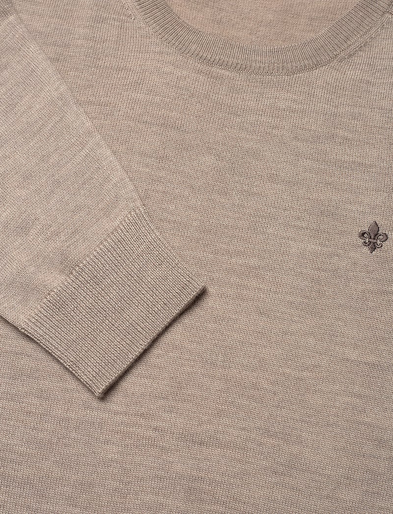 Morris - Merino Oneck - rundhals - khaki - 2