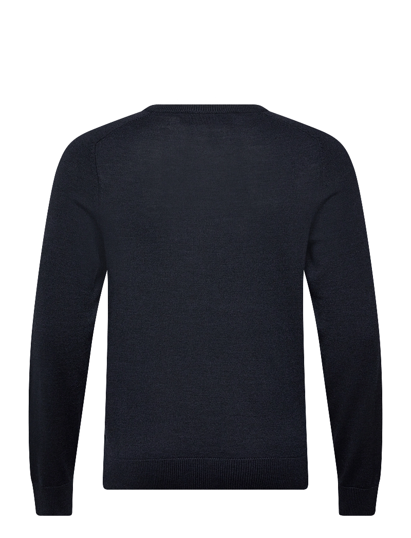 Morris - Merino Oneck - rund hals - navy - 1