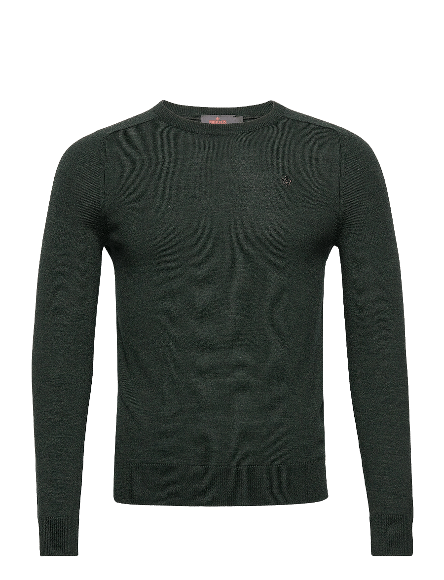Morris - Merino Oneck - megztiniai su apvalia apykakle - olive - 0