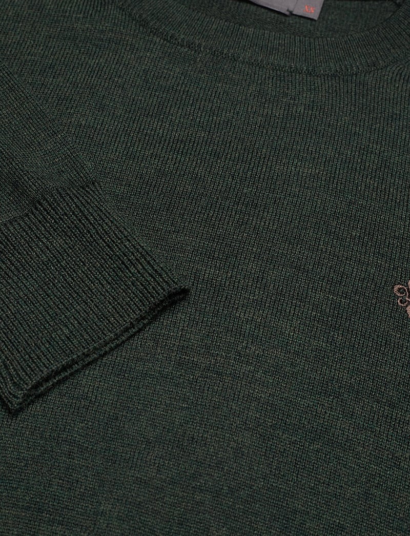 Morris - Merino Oneck - rundhalsad - olive - 2