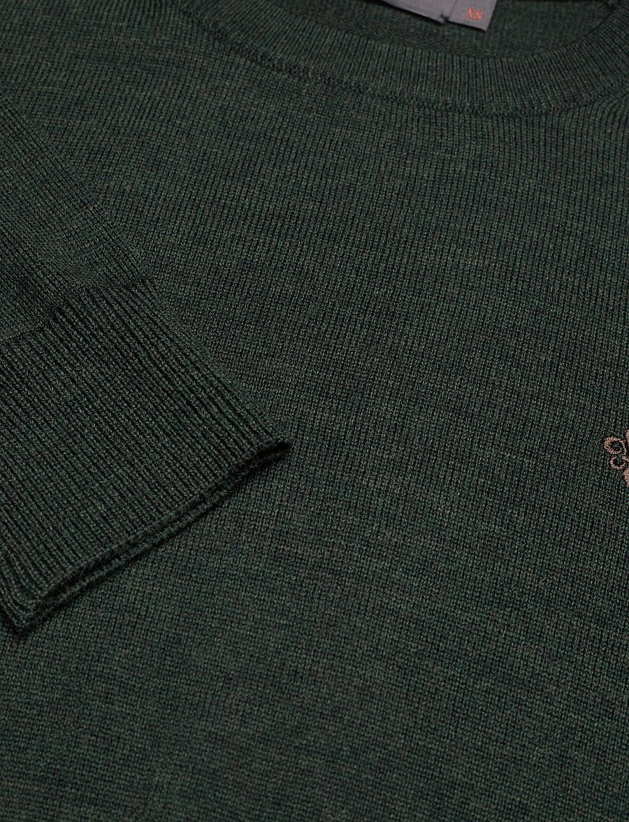 Morris - Merino Oneck - megztiniai su apvalia apykakle - olive - 2