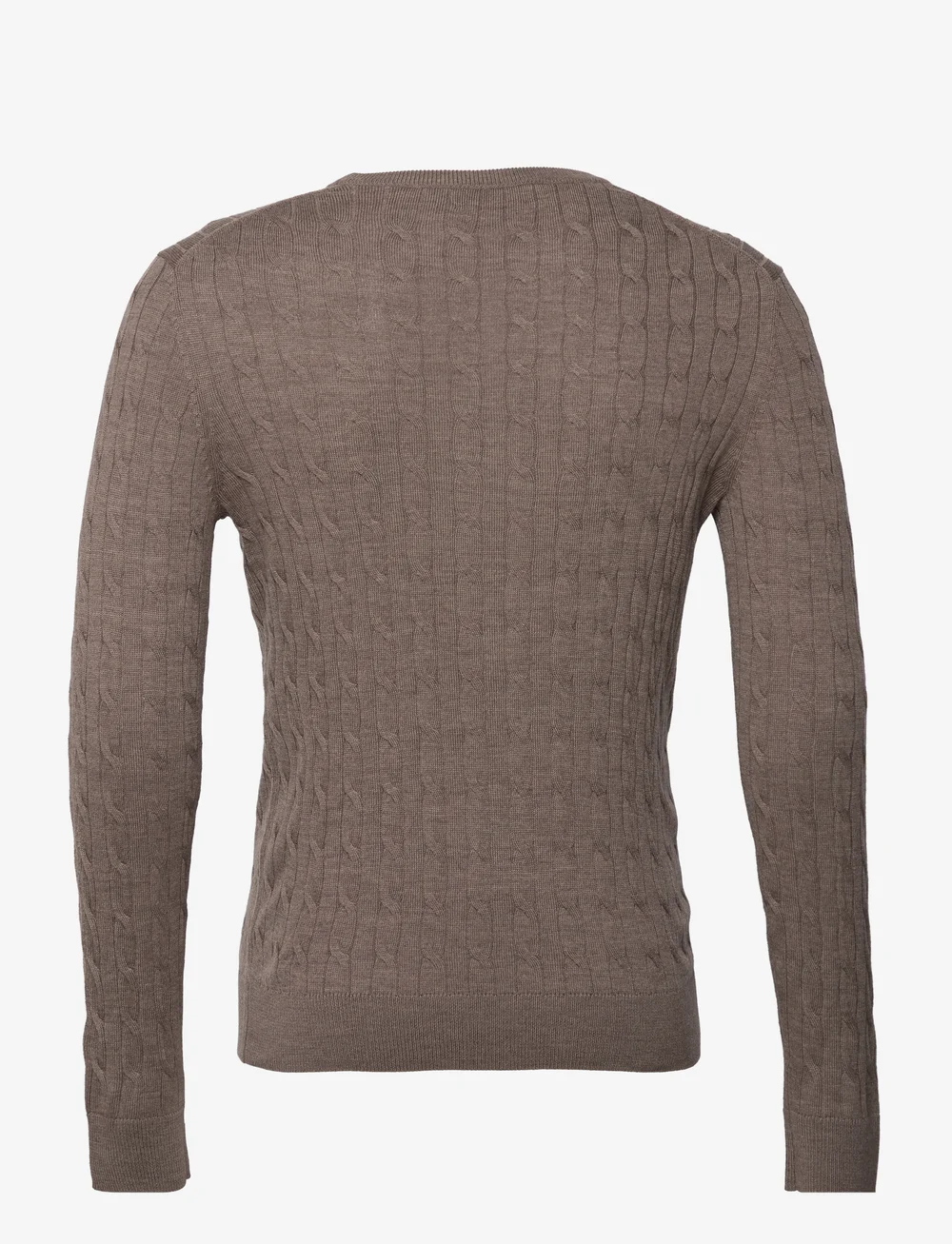 Morris - Merino Cable Oneck - rundhalsad - light brown - 1