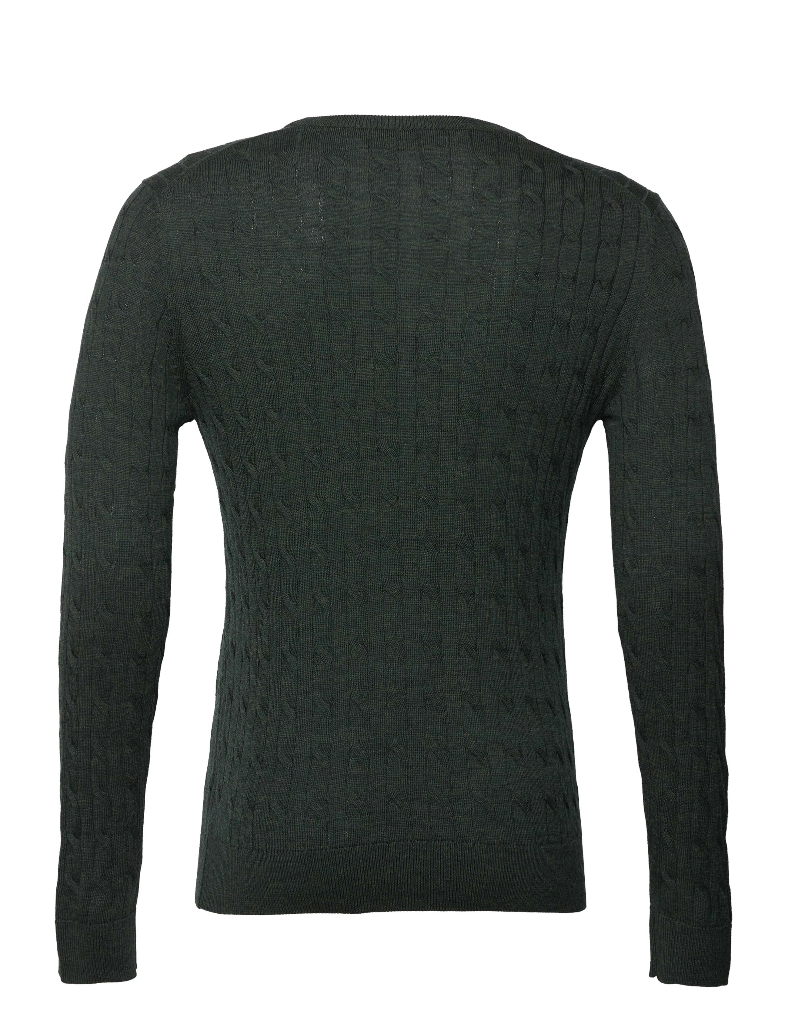 Morris - Merino Cable Oneck - strickmode - olive - 1