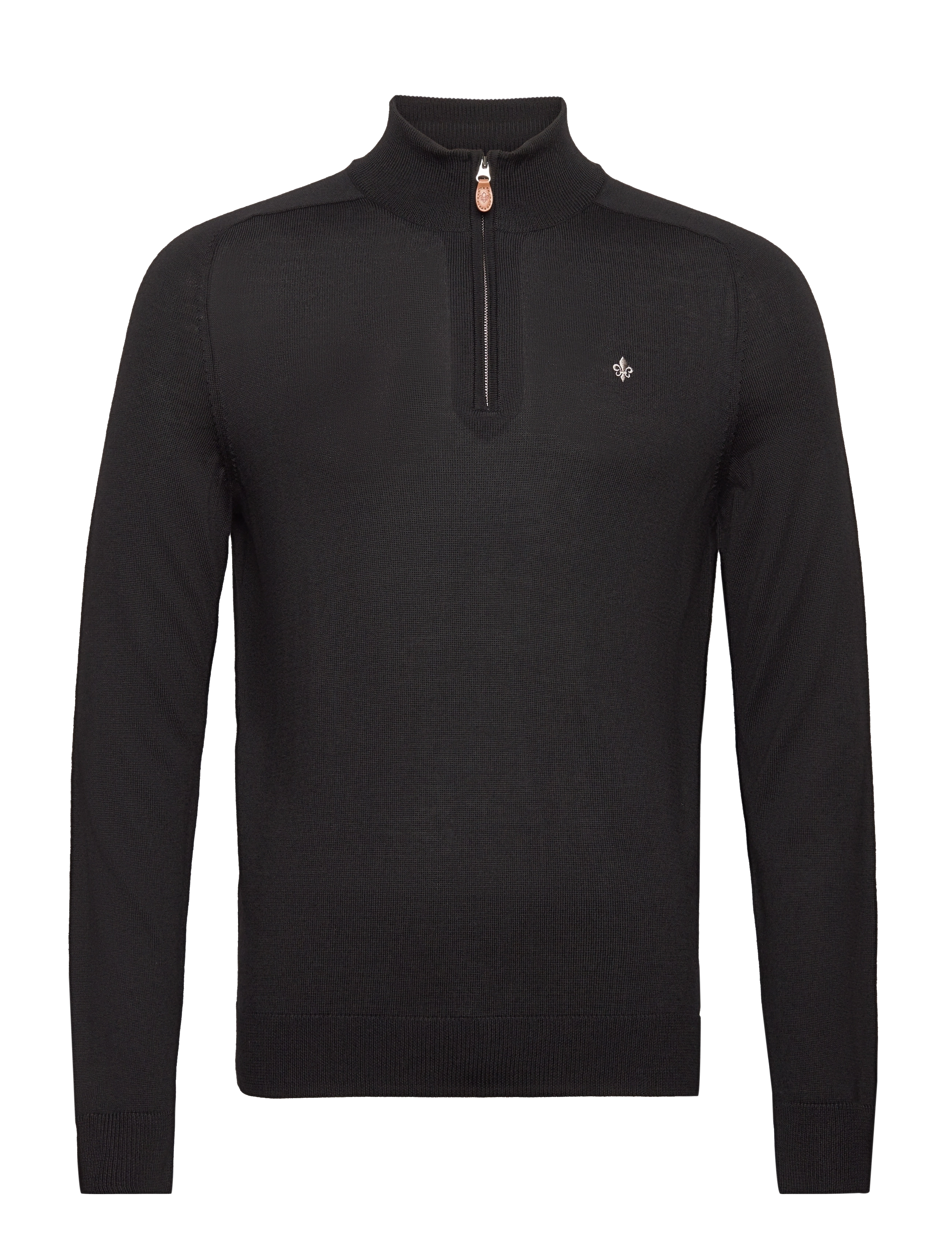 Morris - Merino John Zip - half zip - black - 0