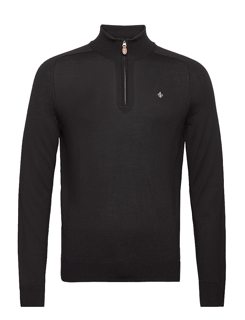 Morris - Merino John Zip - half zip - black - 0