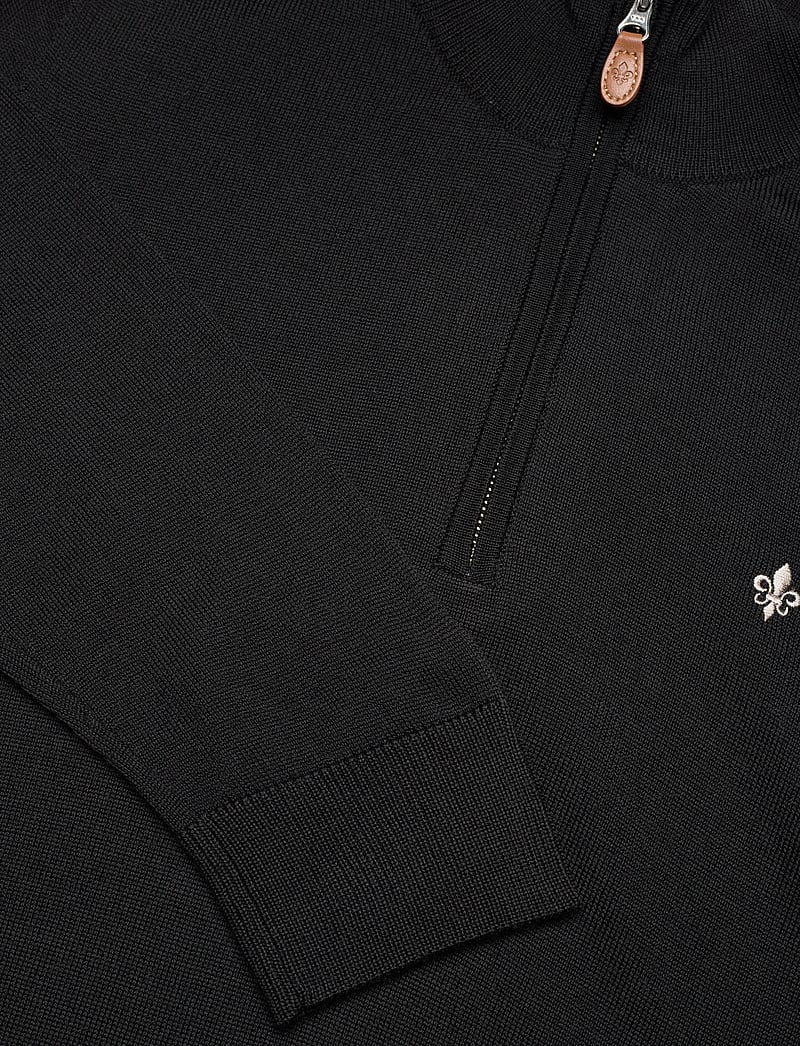 Morris - Merino John Zip - half zip - black - 2