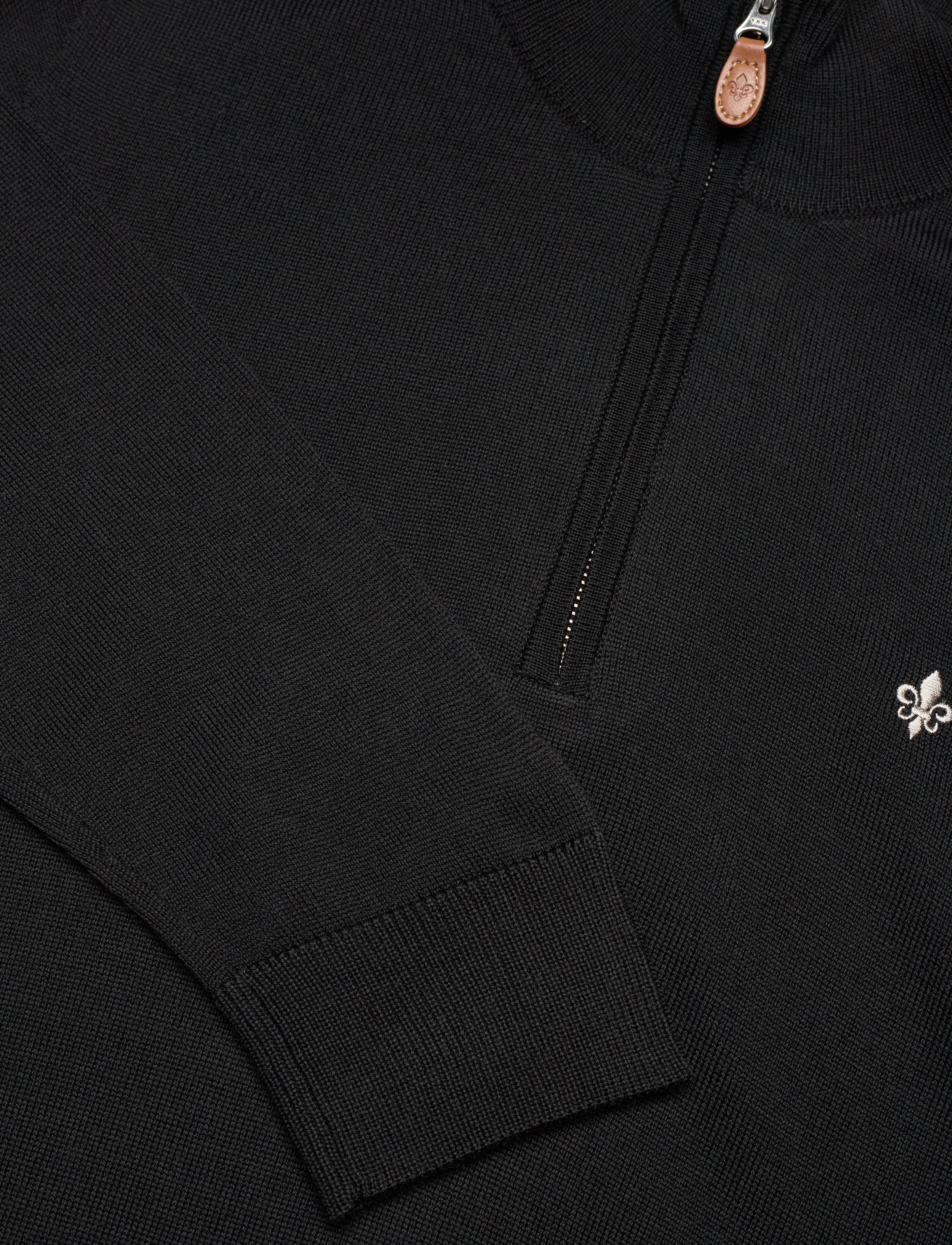 Morris - Merino John Zip - half zip-tröjor - black - 2