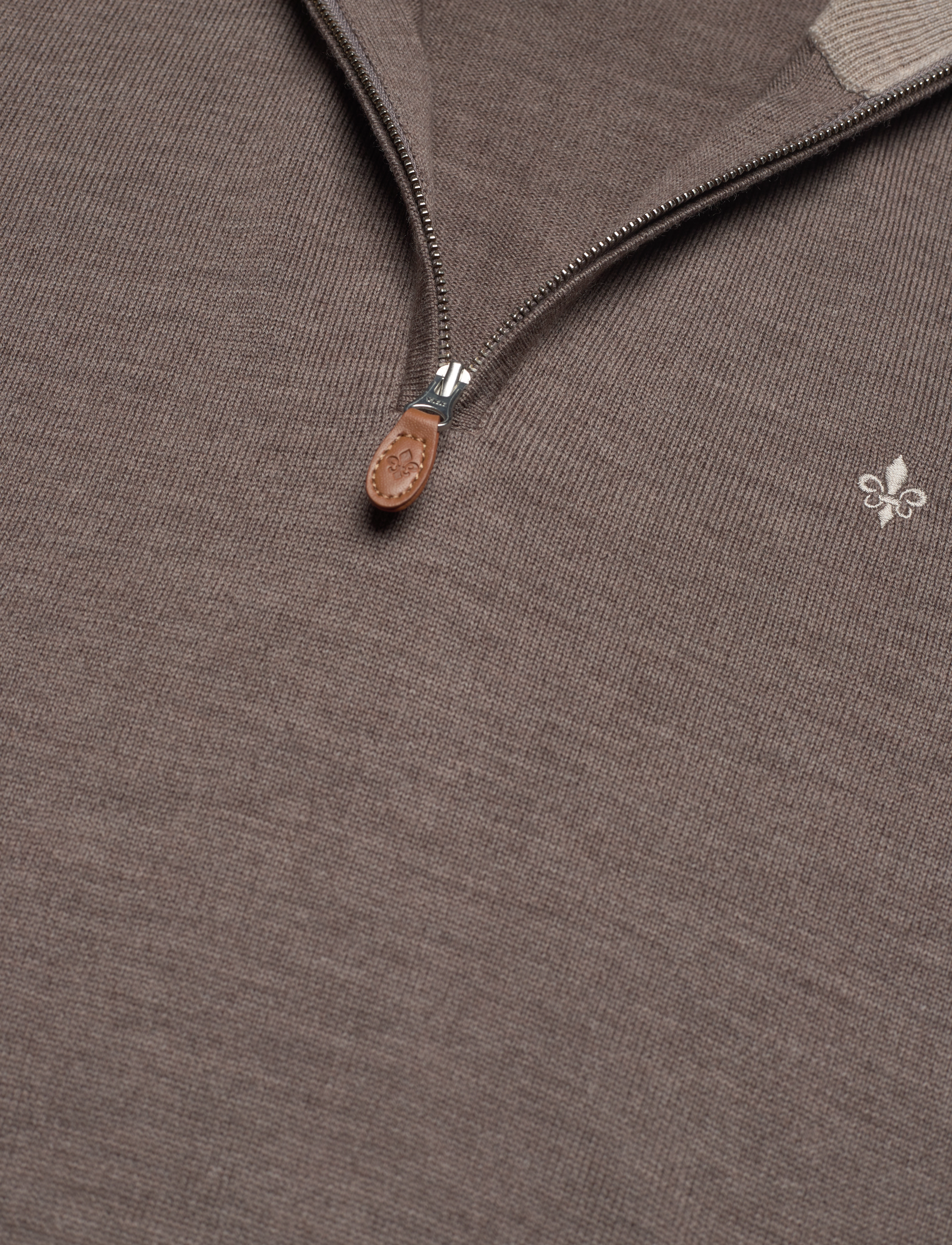 Morris - Merino John Zip - tõmblukk-kaelusega džemprid - light brown - 2