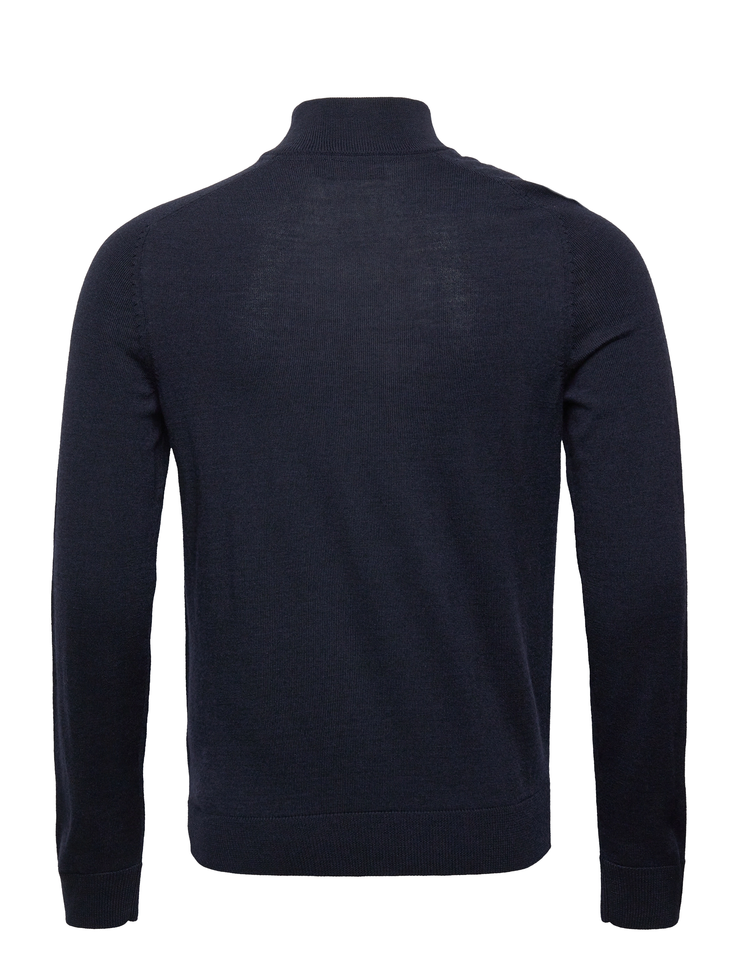 Morris - Merino John Zip - half zip jumpers - navy - 1