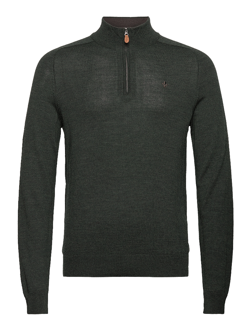 Morris - Merino John Zip - half zip-tröjor - olive - 0