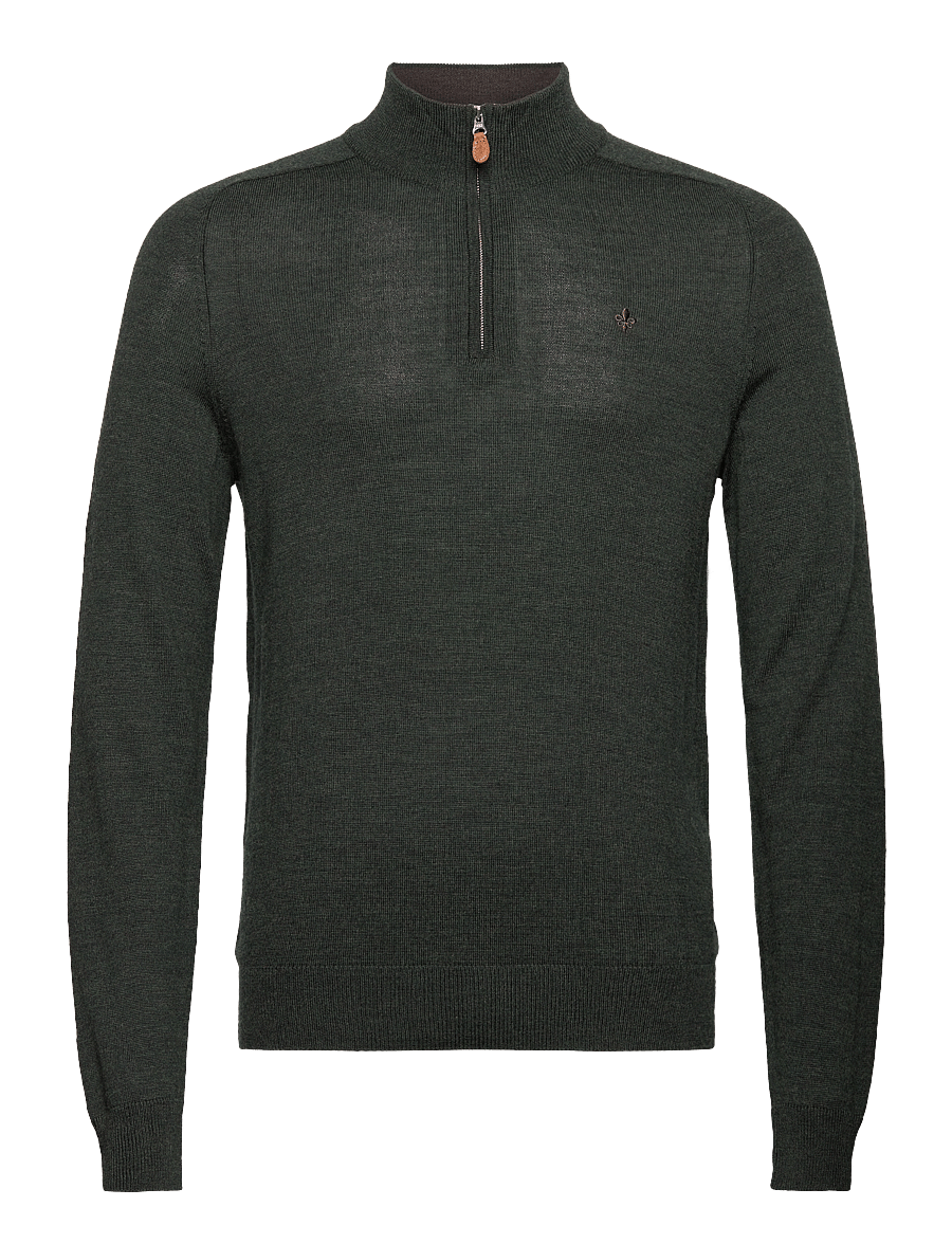 Morris - Merino John Zip - half zip-tröjor - olive - 0