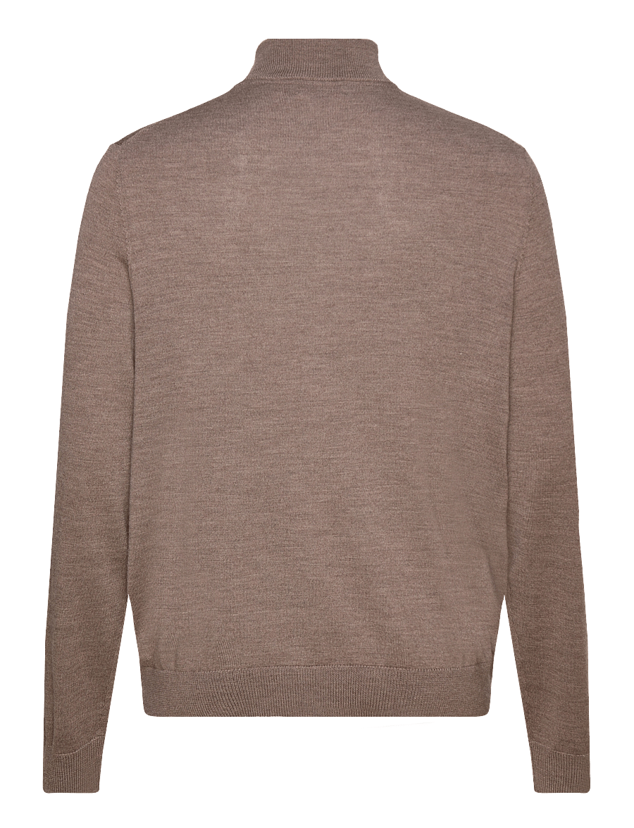 Morris - Merino Zip Cardigan - full zip tröjor - brown - 1