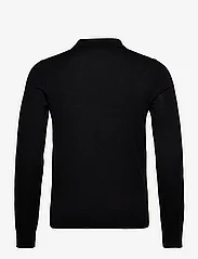 Morris - Merino Polo Knit - dzianinowe bluzki polo - black - 1