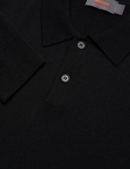 Morris - Merino Polo Knit - trikotažiniai polo marškinėliai - black - 2