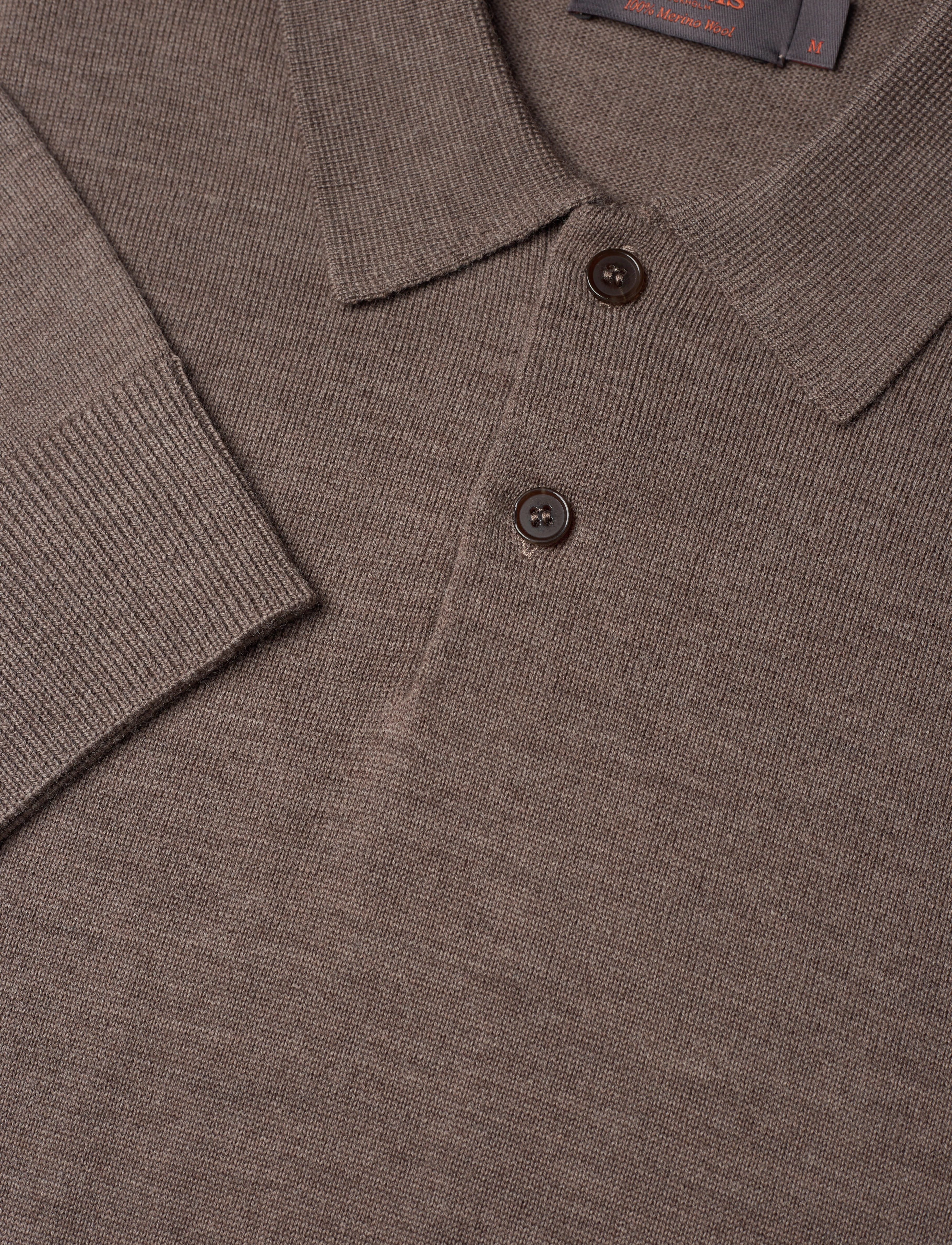 Morris - Merino Polo Knit - brown - 2