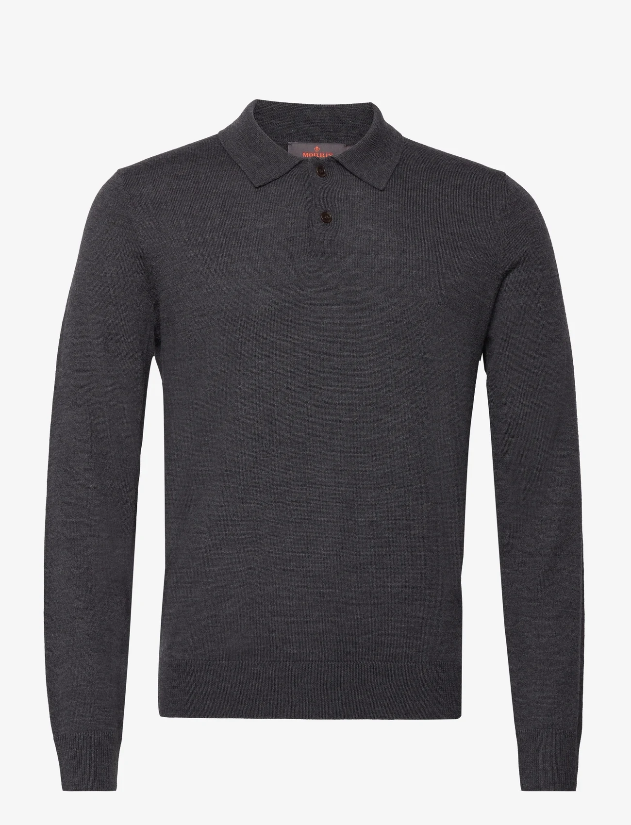 Morris - Merino Polo Knit - trikotažiniai polo marškinėliai - grey - 0