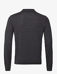 Morris - Merino Polo Knit - dzianinowe bluzki polo - grey - 1