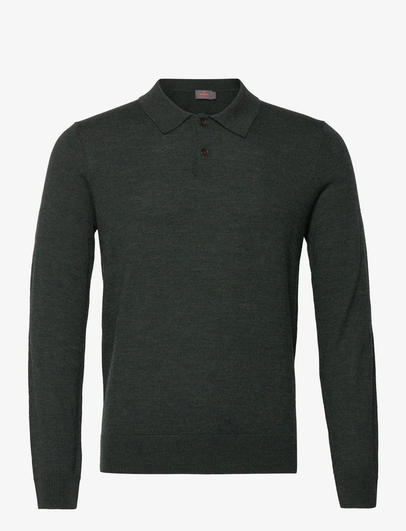 Morris - Merino Polo Knit - knitted polos - olive - 0