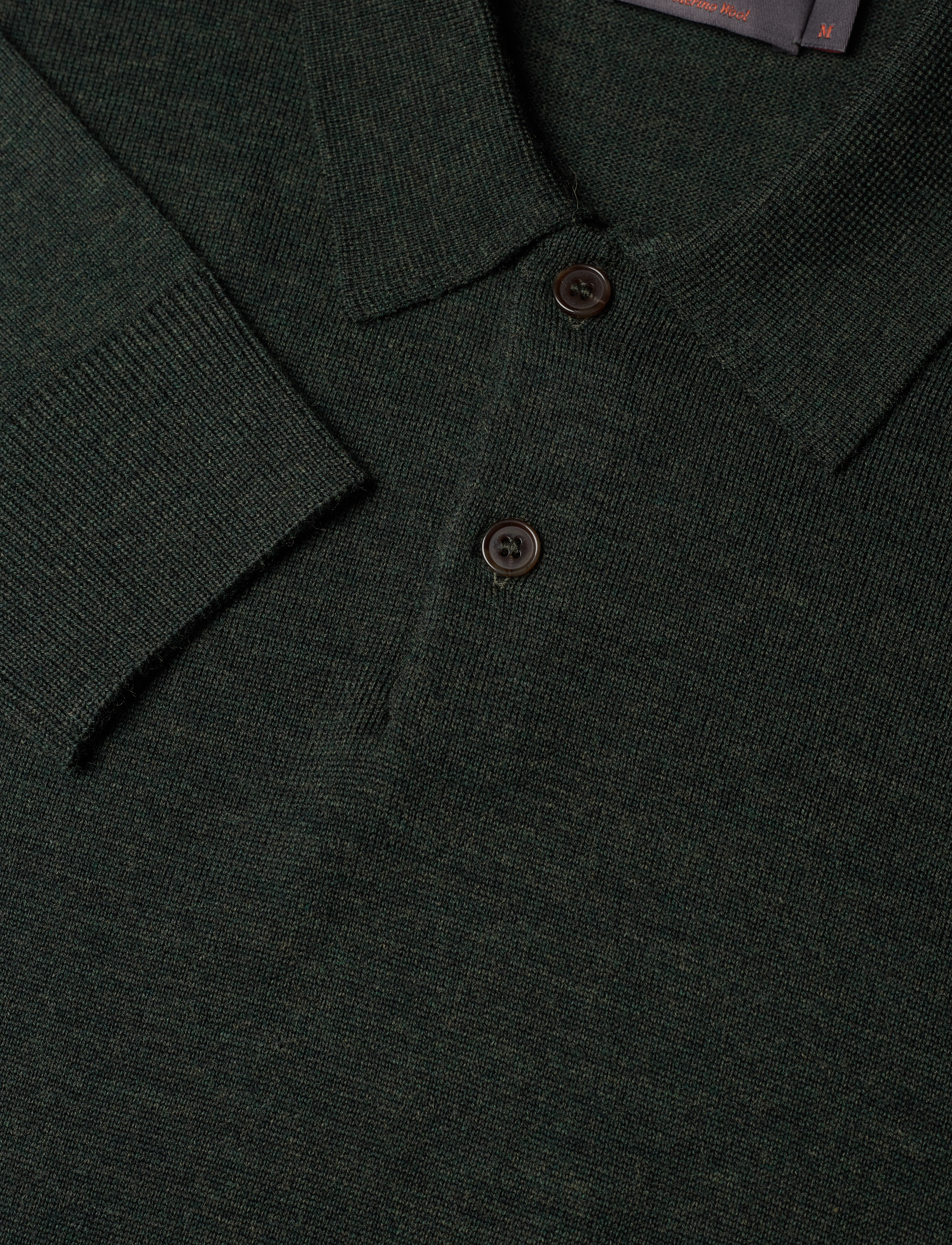Morris - Merino Polo Knit - olive - 2