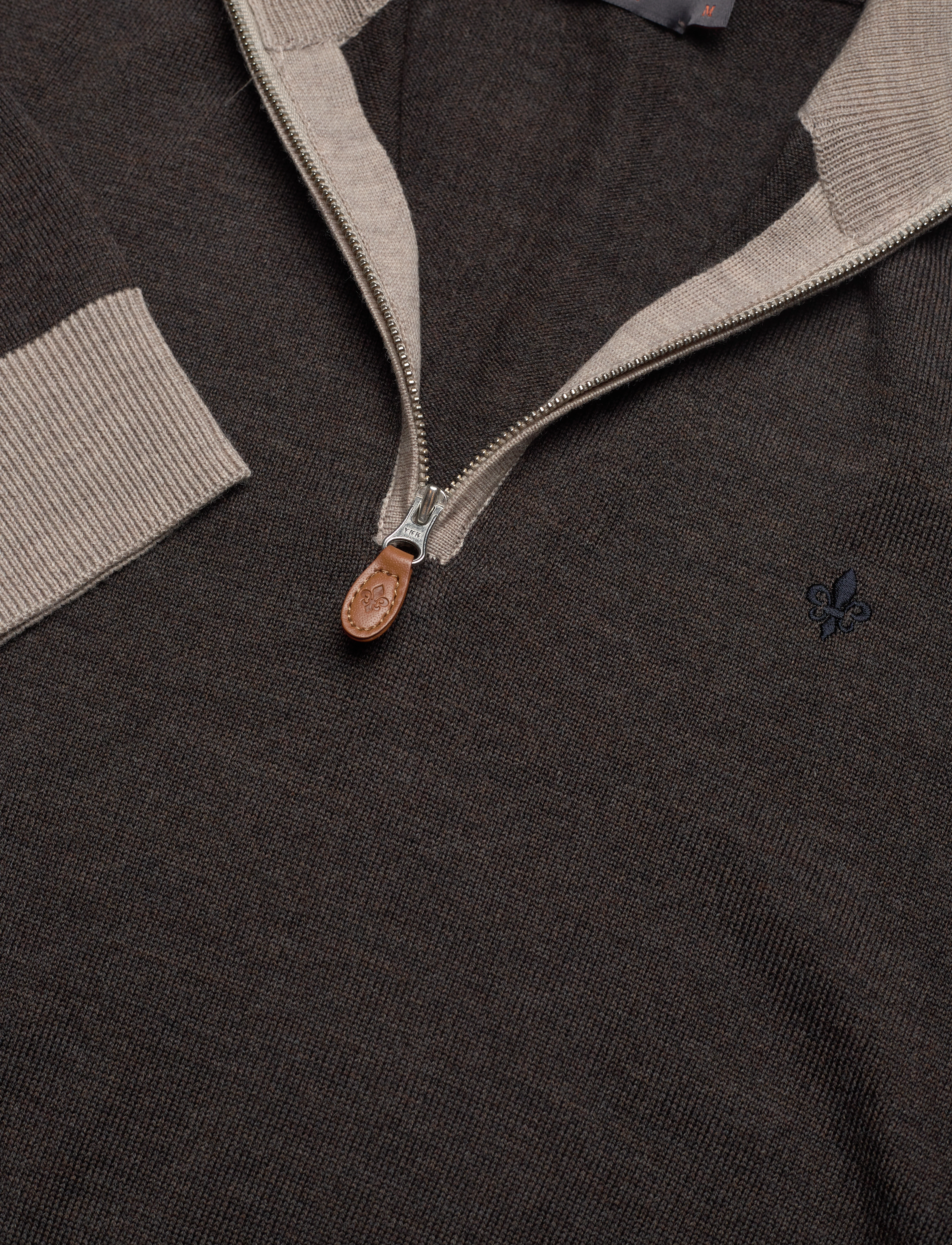 Morris - Merino John Zip - brown - 2