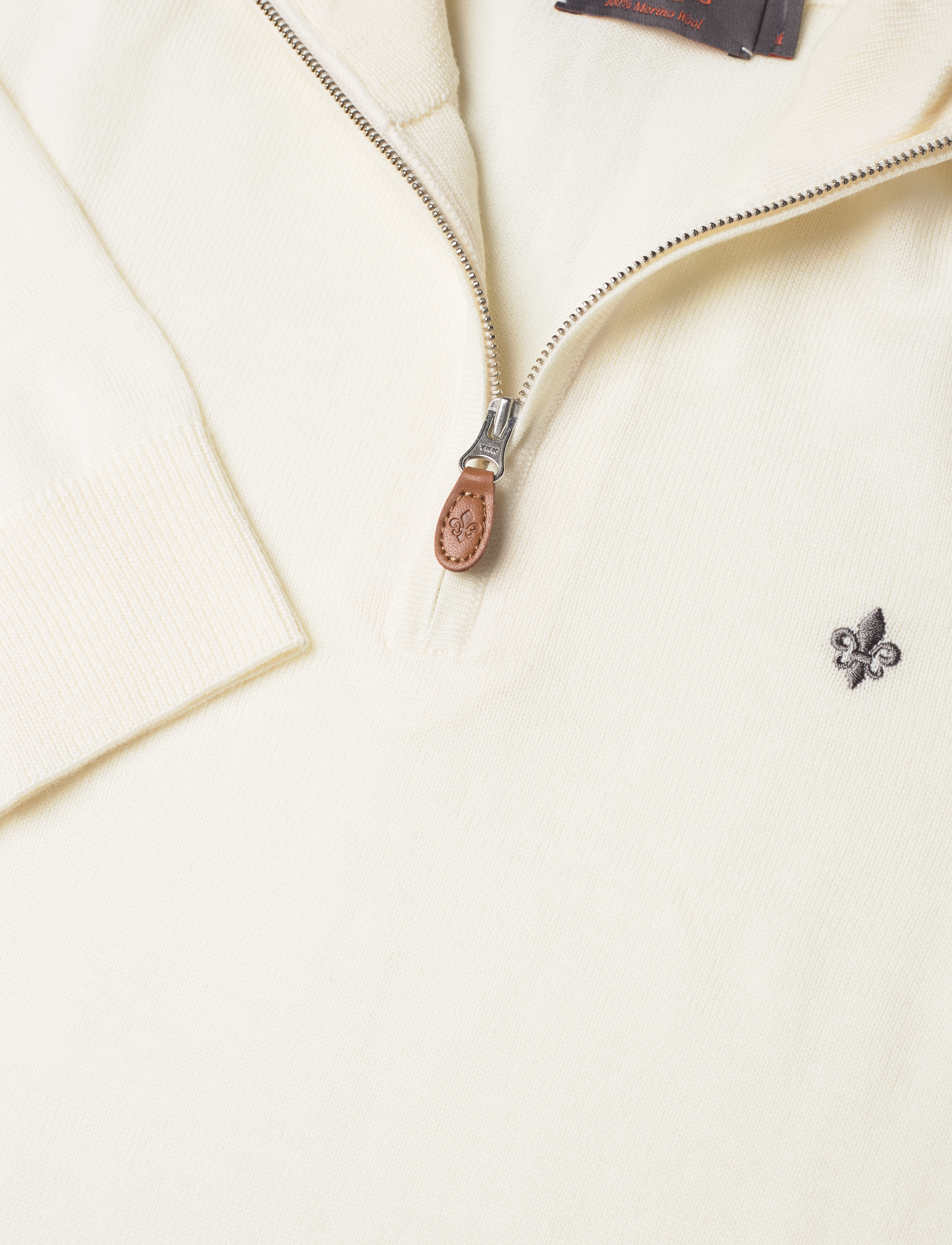 Morris - Merino John Zip - off white - 2