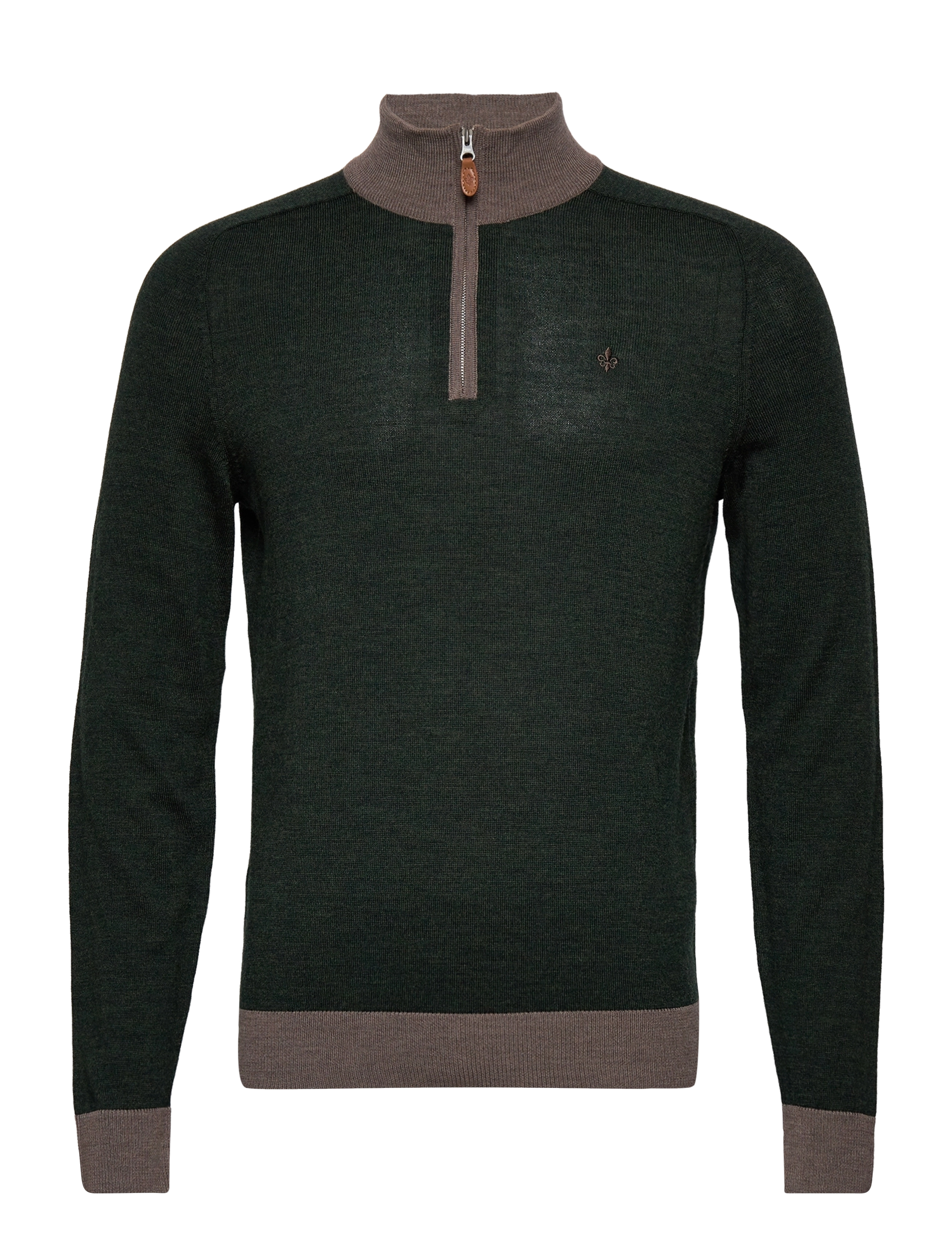 Merino John Zip - OLIVE
