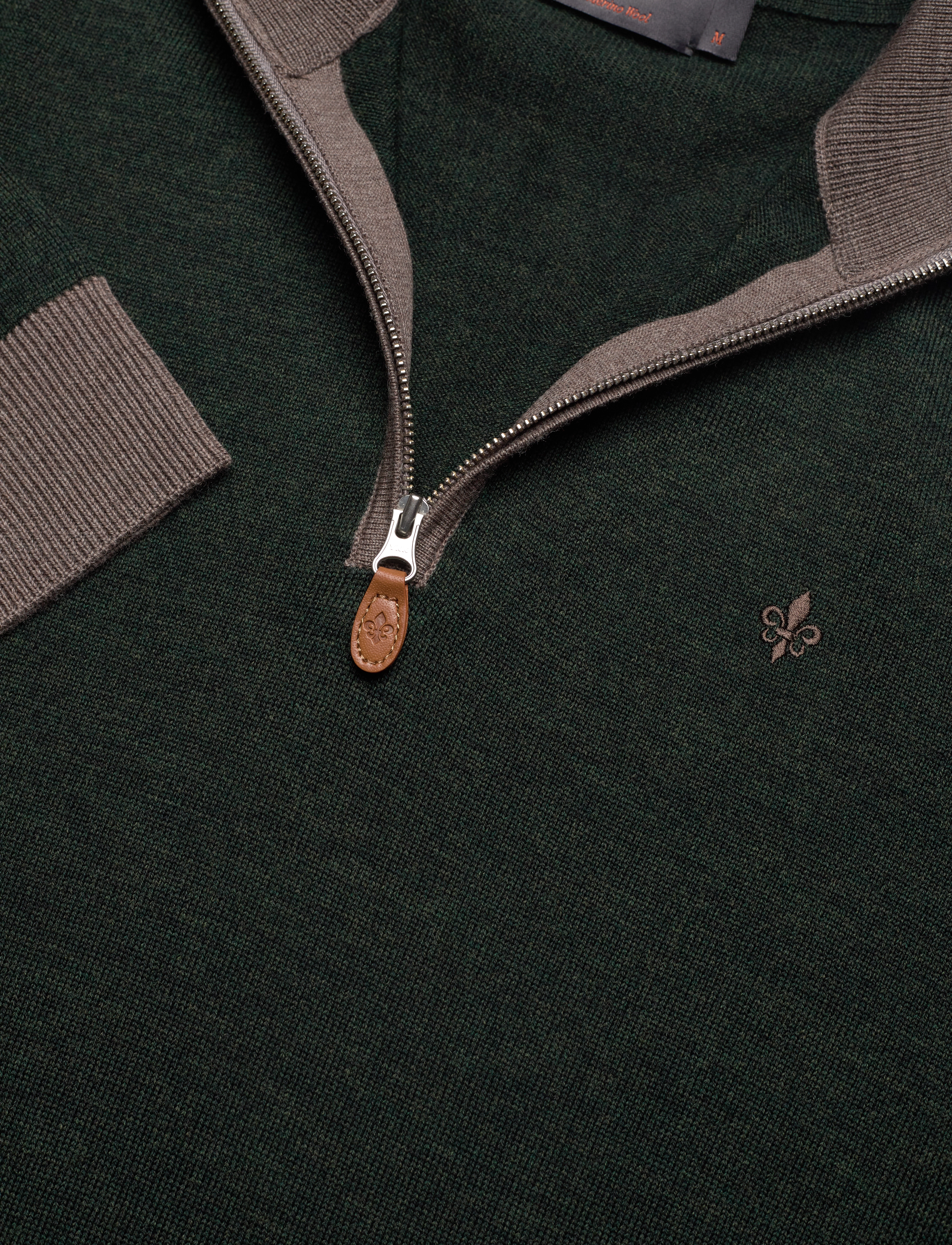 Morris - Merino John Zip - olive - 2