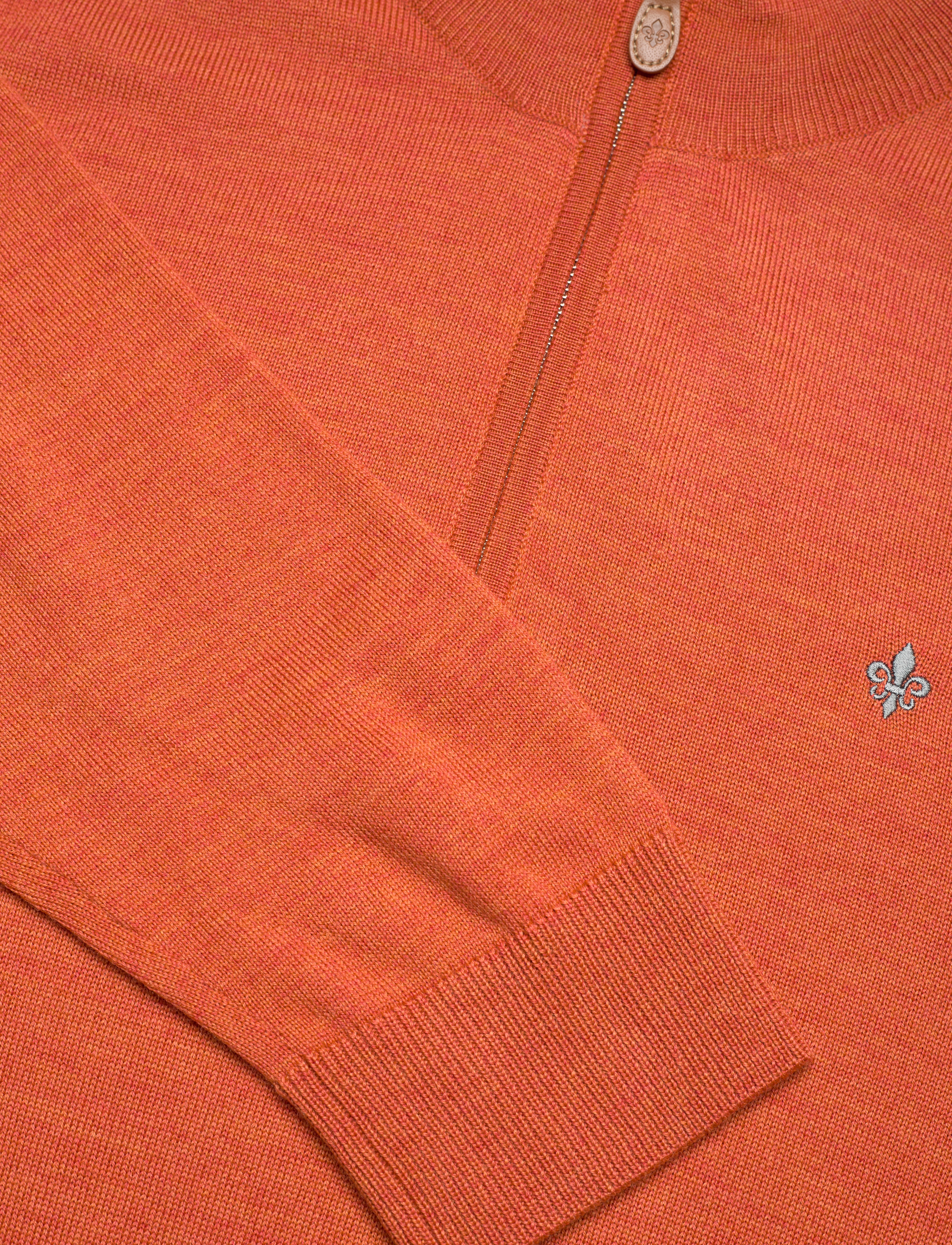 Morris - Merino John Zip - orange - 2