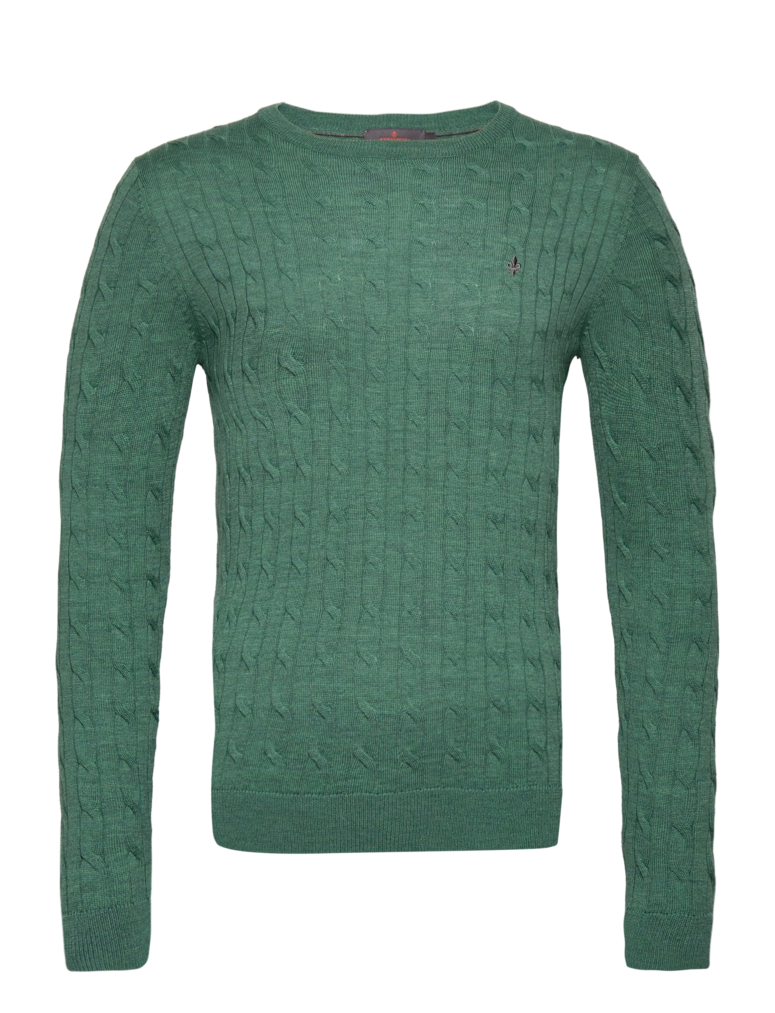 Morris - Merino Cable Oneck - green - 0