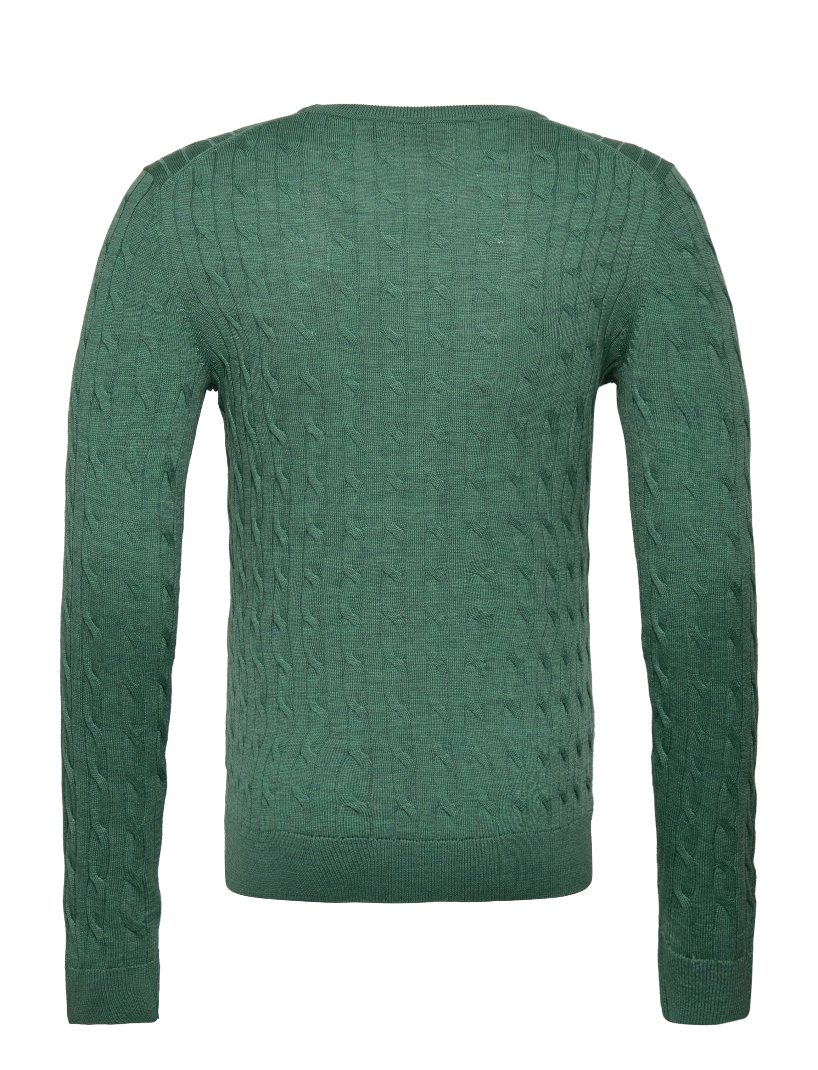 Morris - Merino Cable Oneck - green - 1