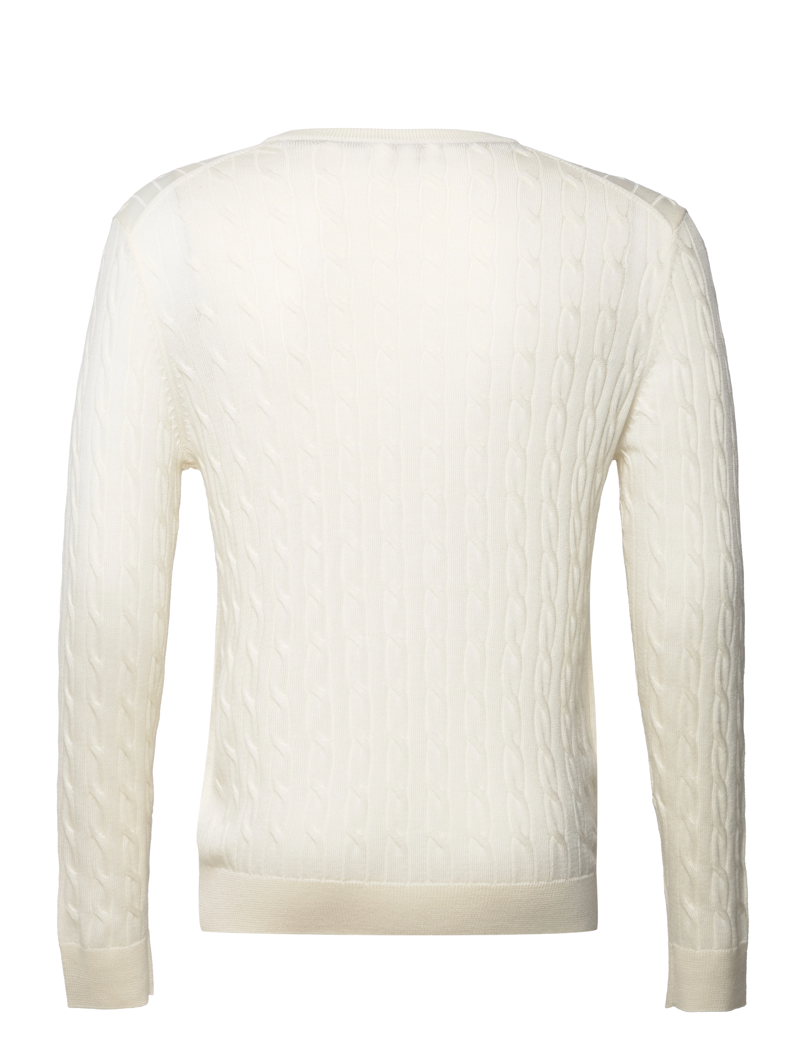 Morris - Merino Cable Oneck - off white - 1