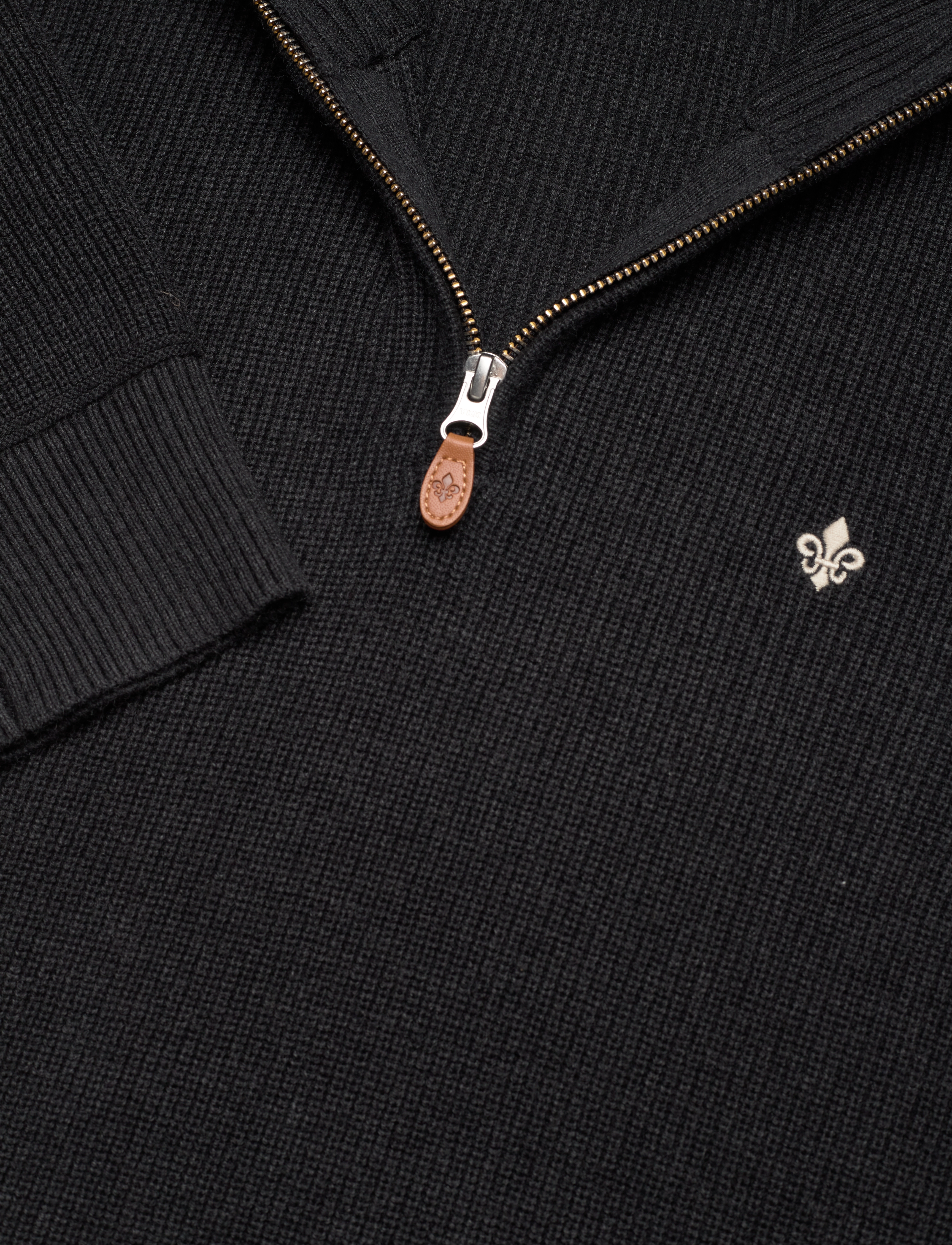 Morris - Bernard Half Zip - black - 2
