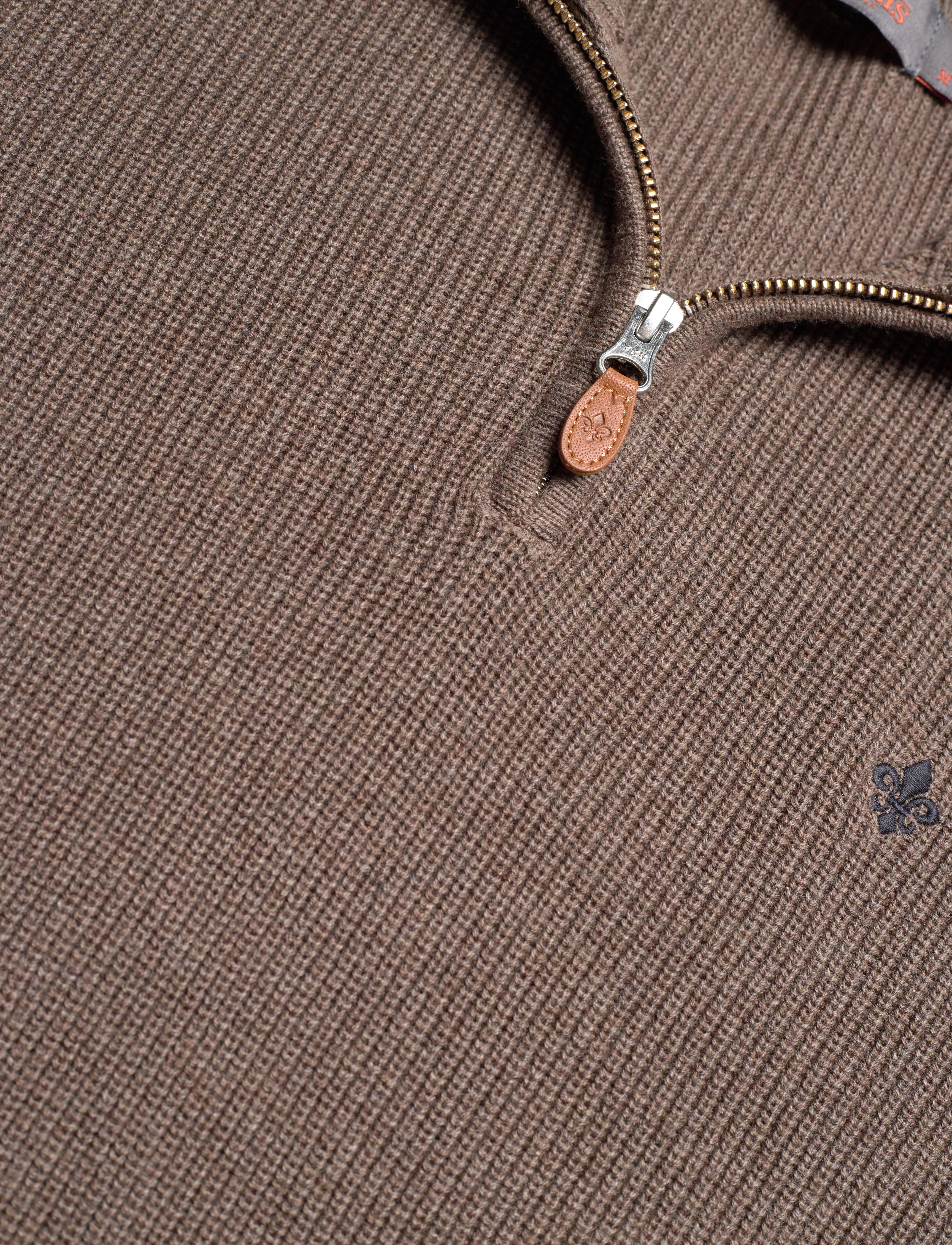 Morris - Bernard Half Zip - brown - 2