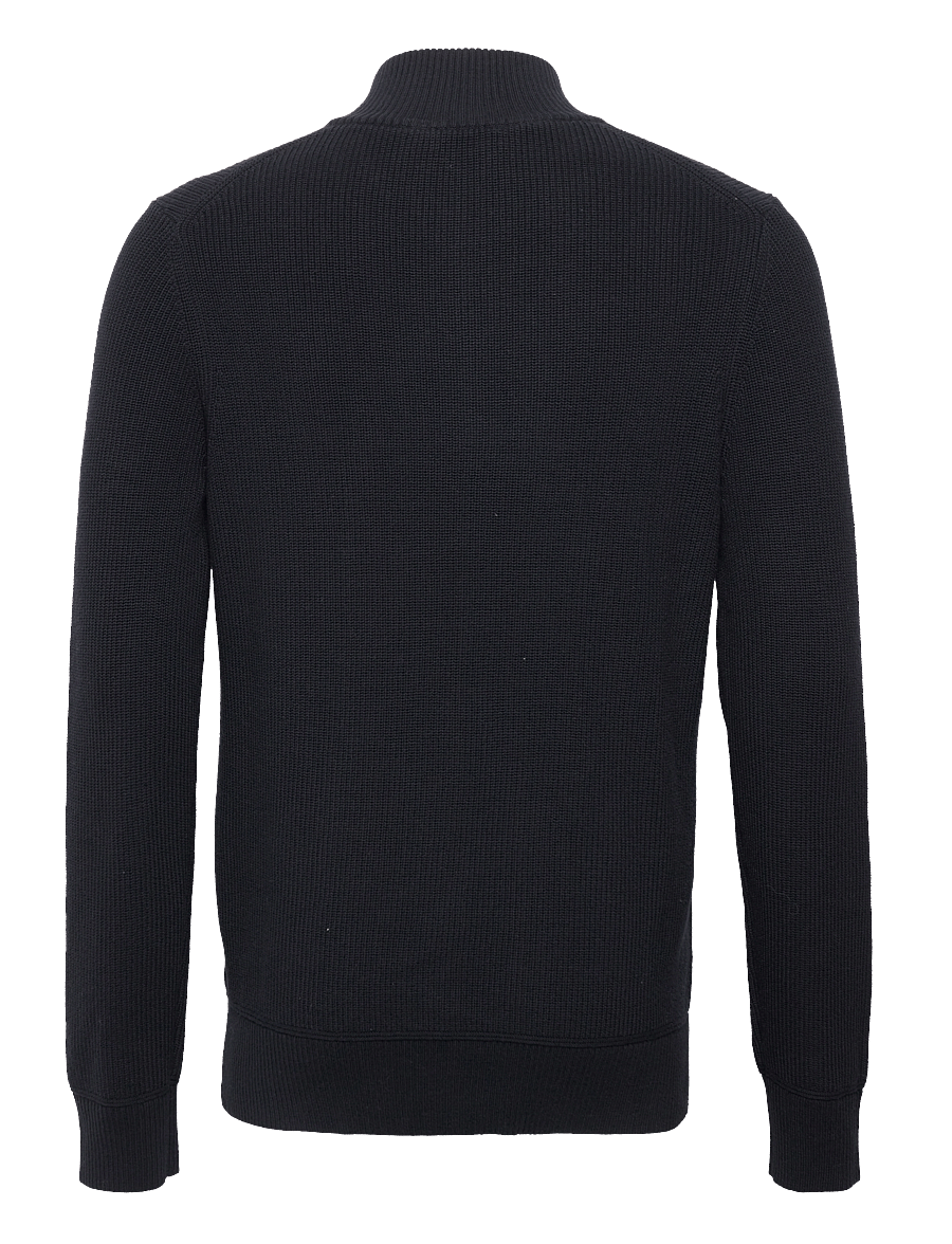 Morris - Bernard Half Zip - half zip jumpers - blue - 1