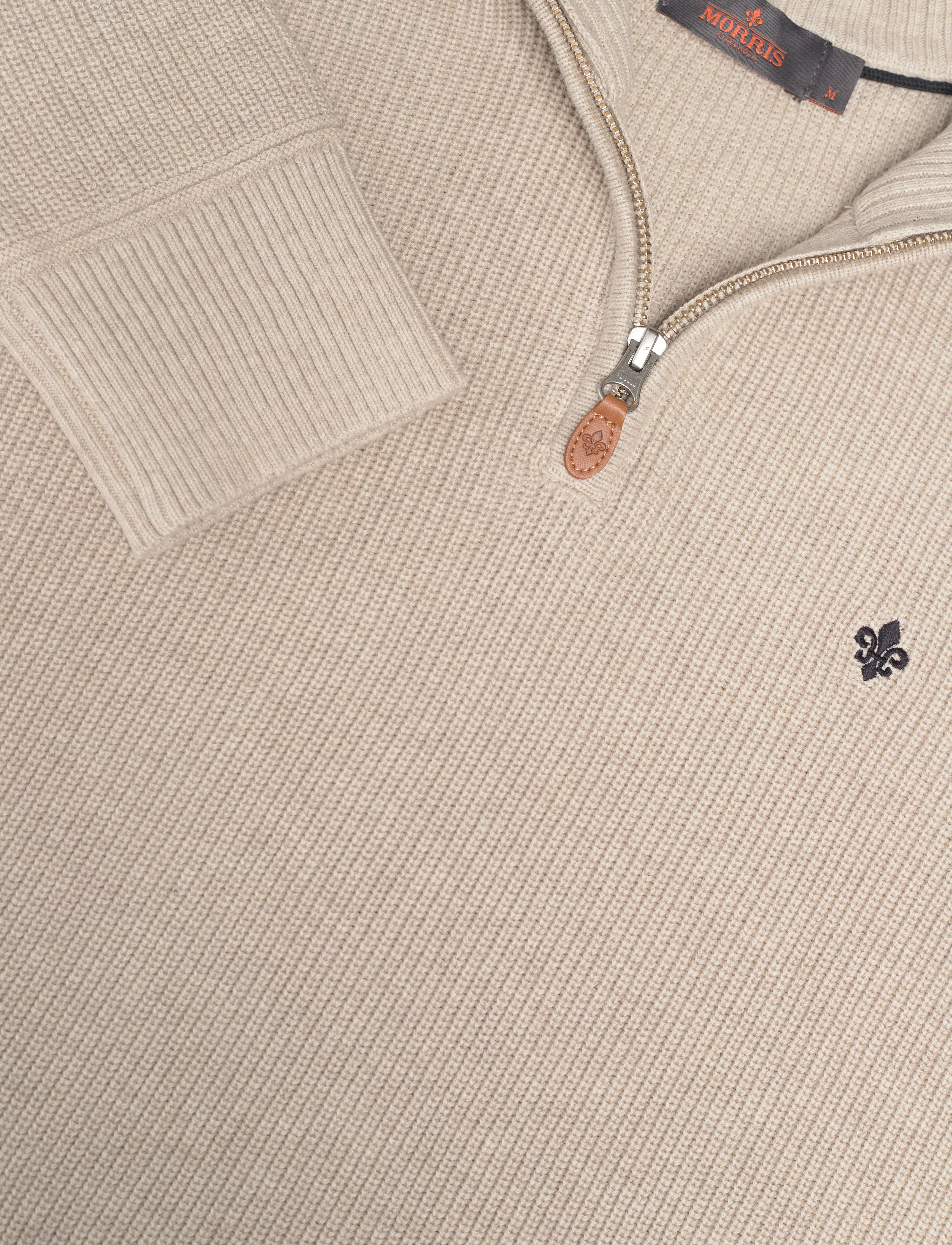Morris - Bernard Half Zip - hálfrenndar peysur - khaki - 2