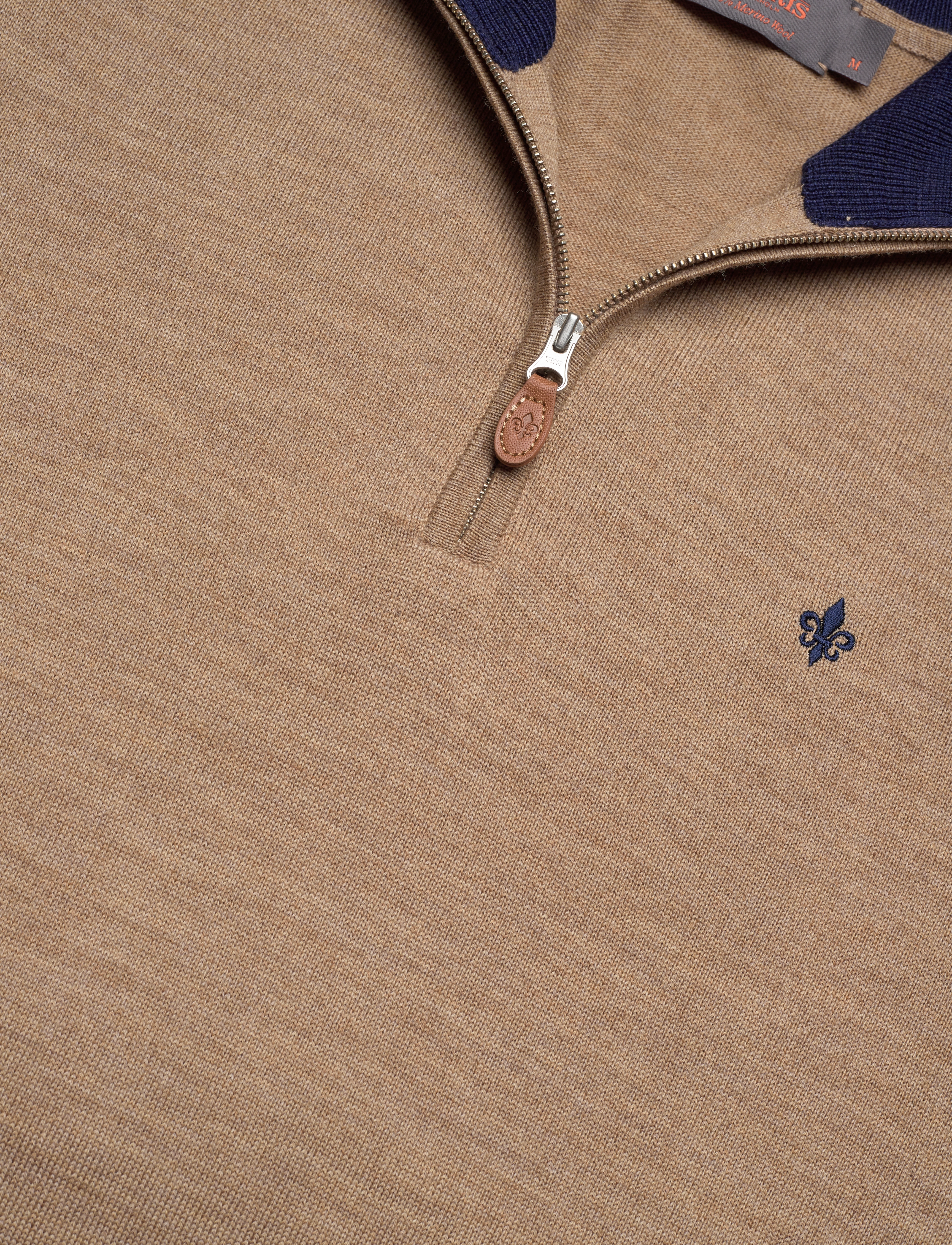 Morris - Merino John Zip - camel - 2
