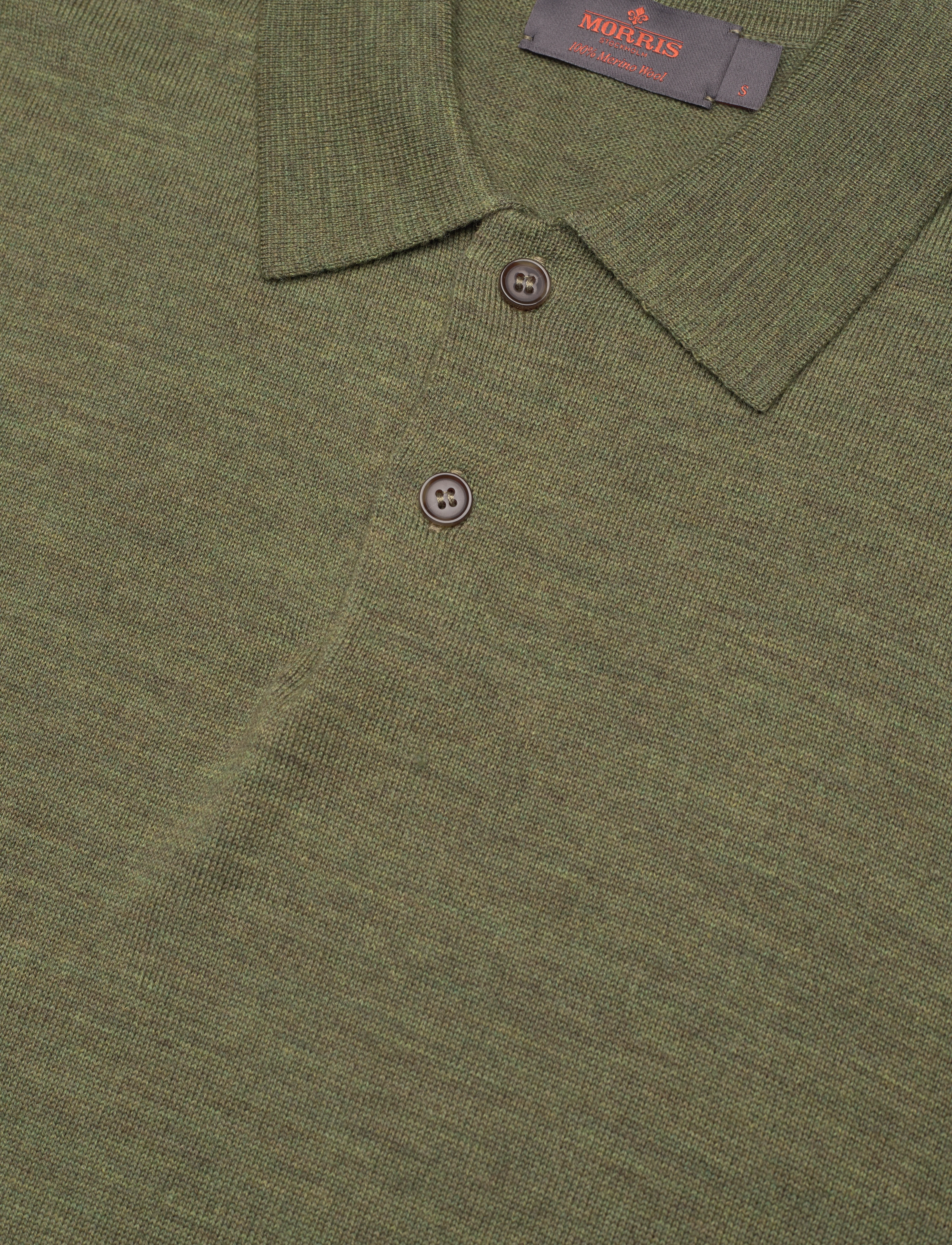 Morris - Merino Polo Shirt - olive - 2