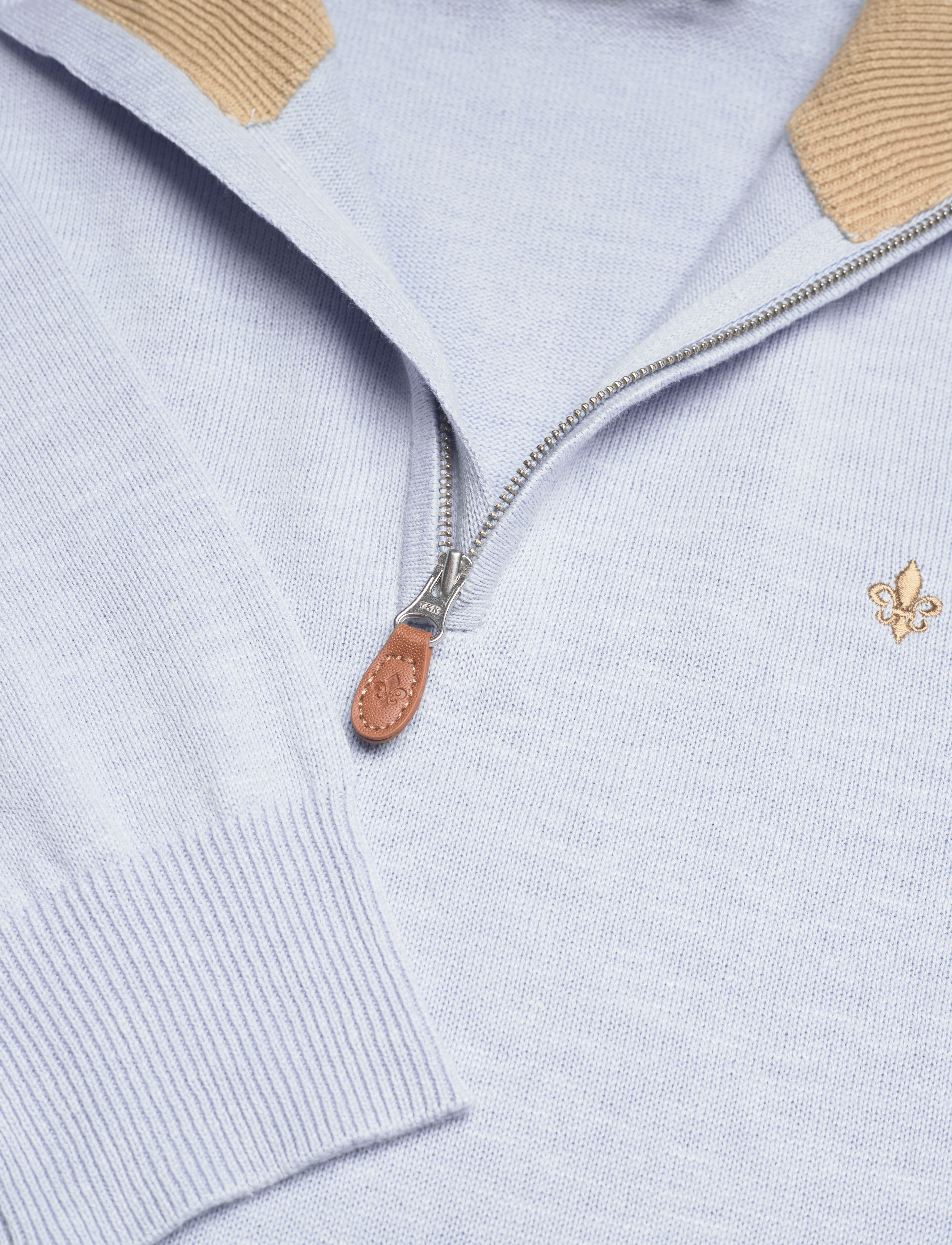 Morris - Harold Summer Half Zip - light blue - 2