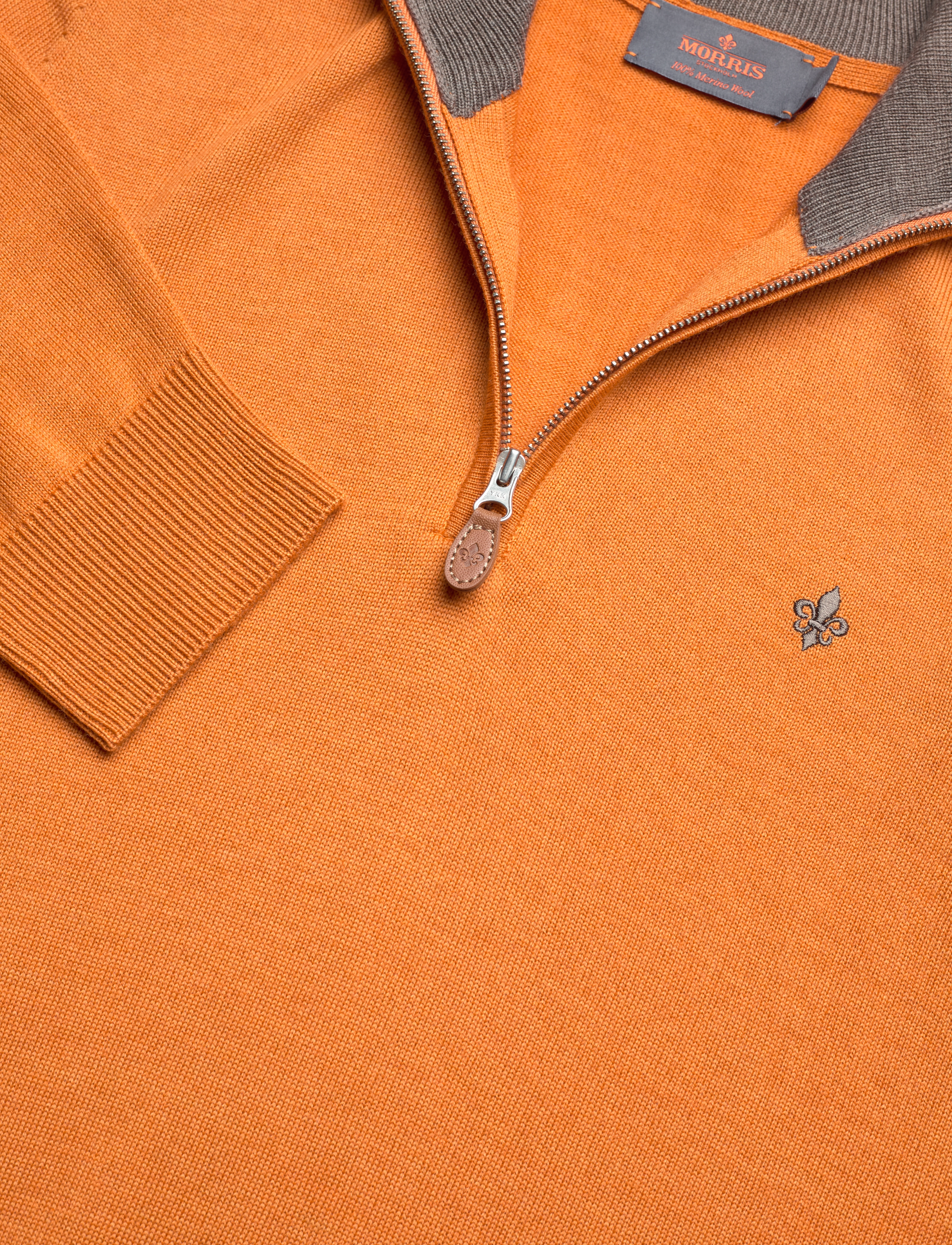 Morris - Merino John Zip - orange - 2