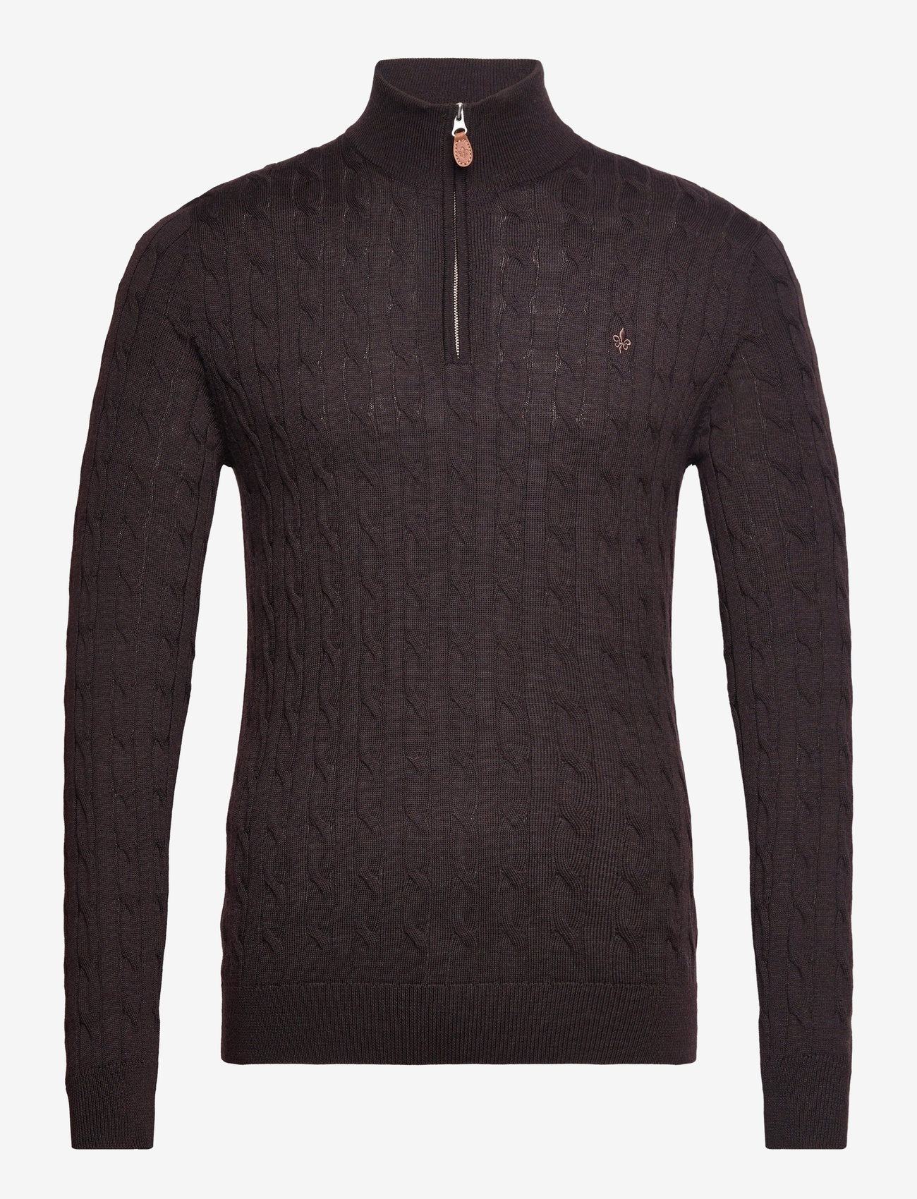 Morris - Merino Cable John Zip - brown - 0