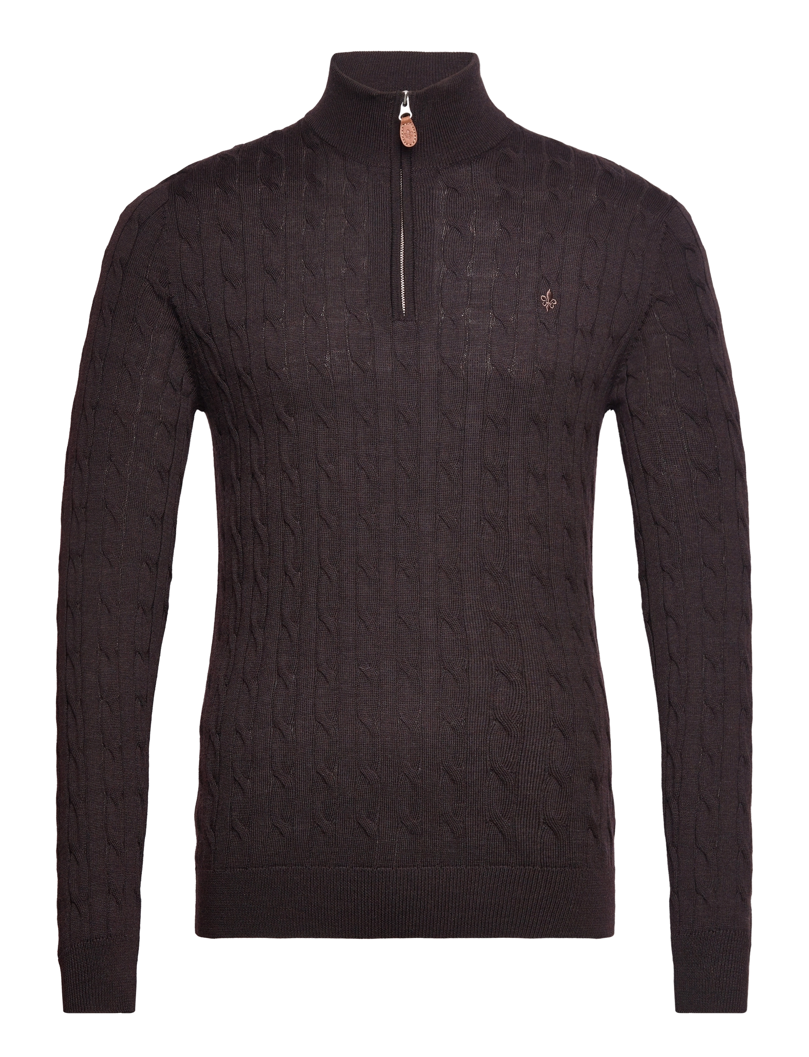 Merino Cable John Zip - BROWN