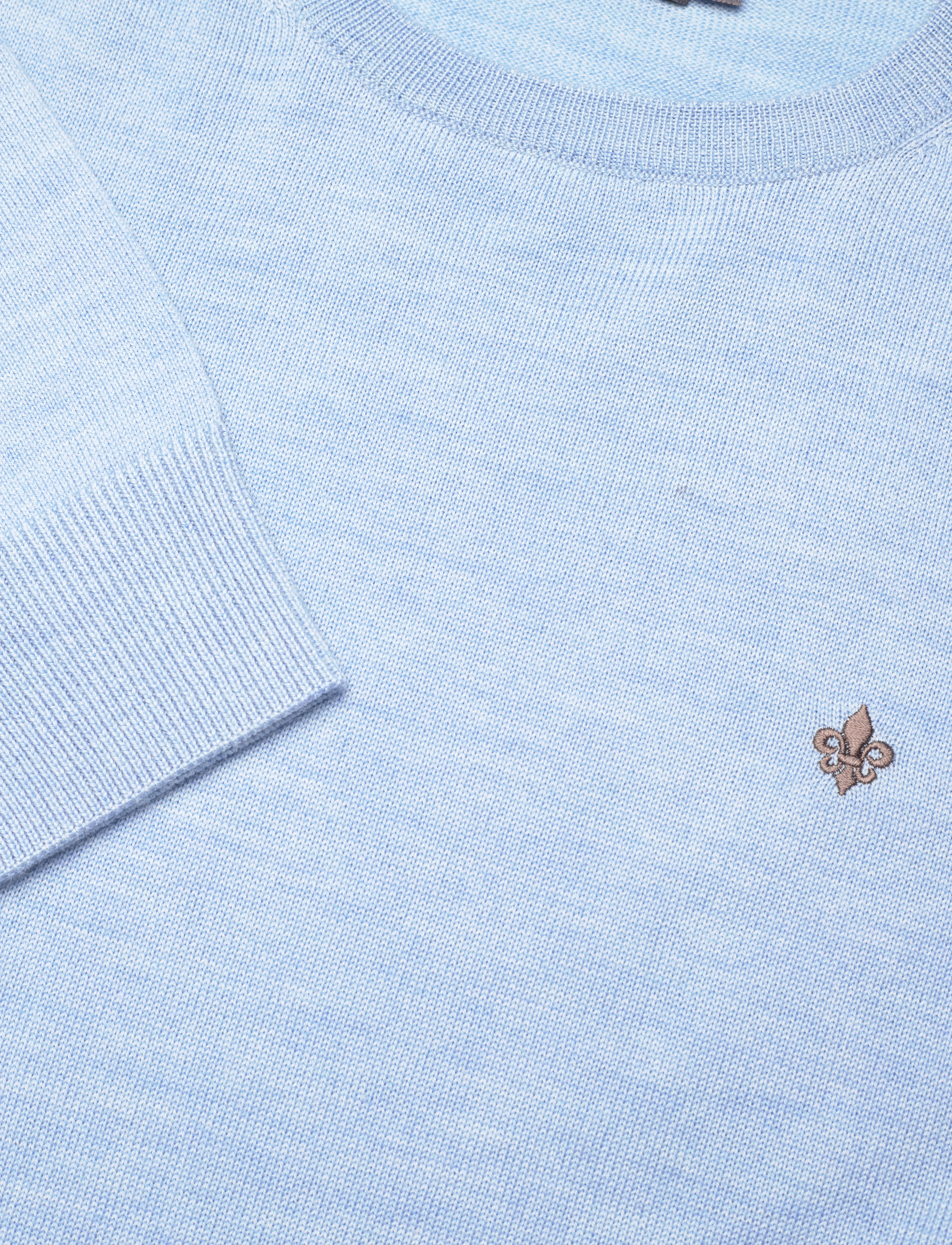 Morris - Merino Oneck - light blue - 2