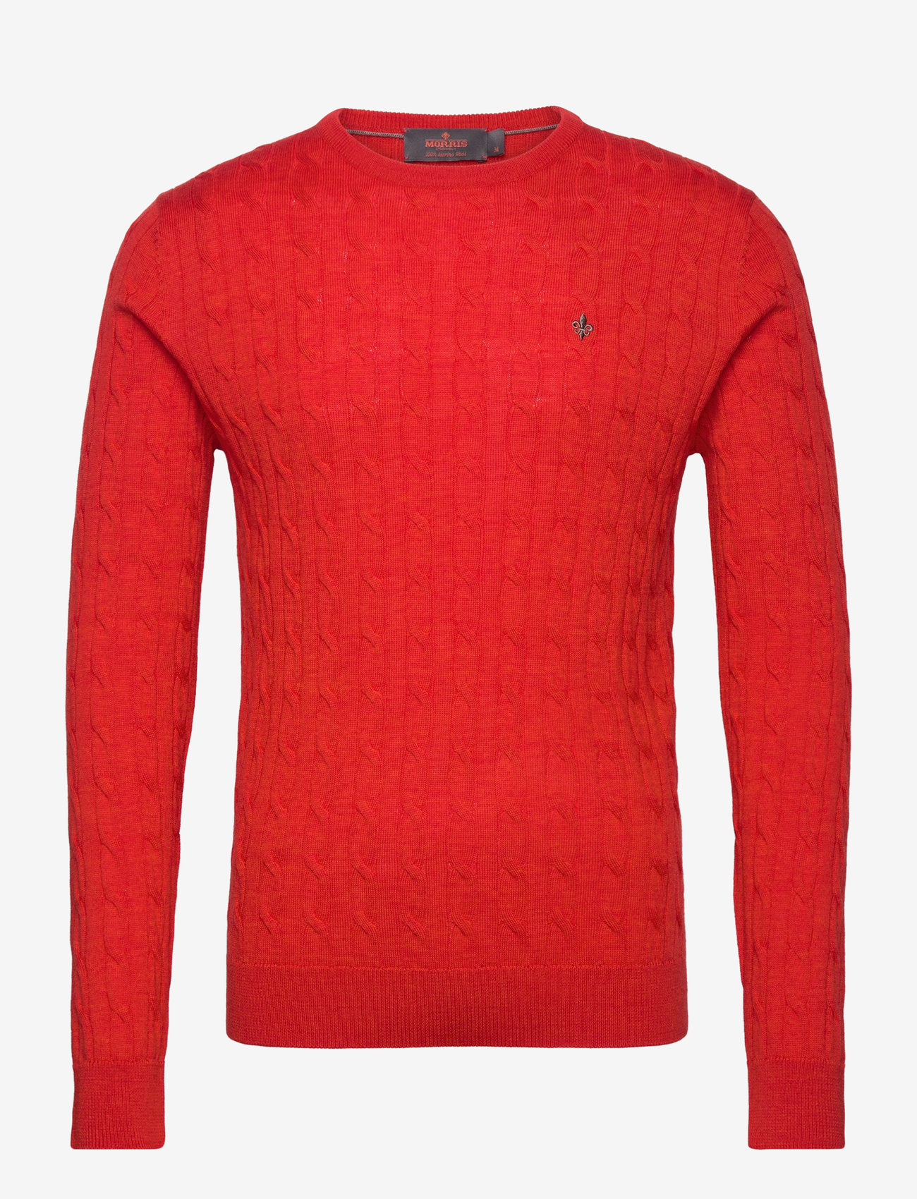 Morris - Merino Cable Oneck - red - 0