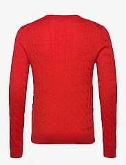 Morris - Merino Cable Oneck - megztinis su apvalios formos apykakle - red - 1