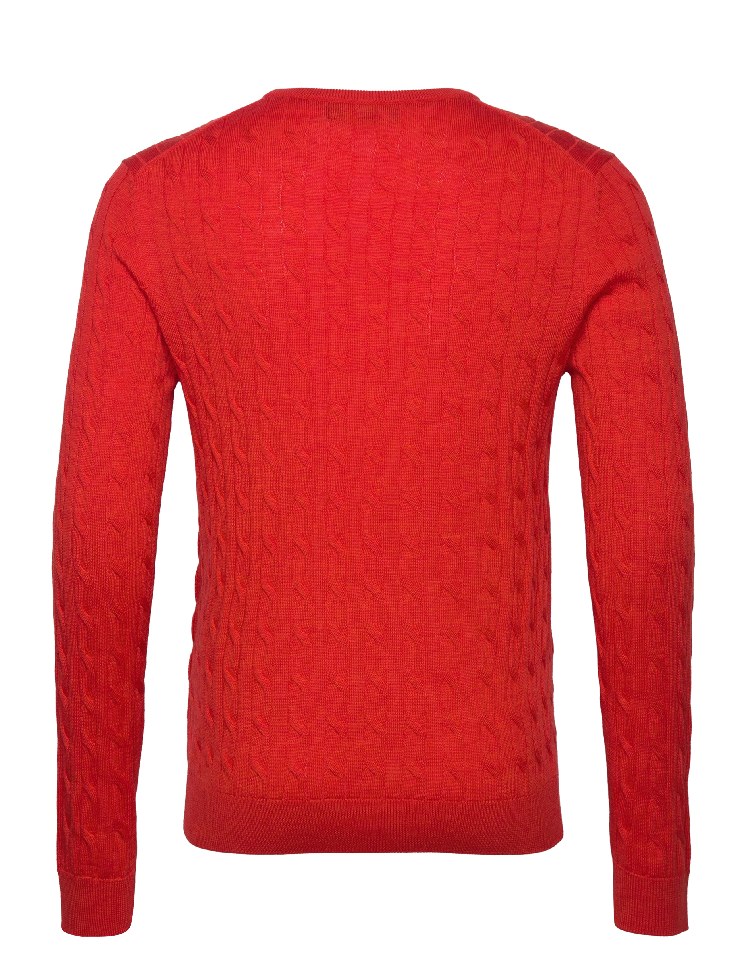 Morris - Merino Cable Oneck - red - 1