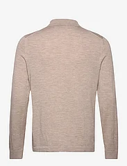 Morris - Merino Knitted Shirt - stickade pikéer - khaki - 1