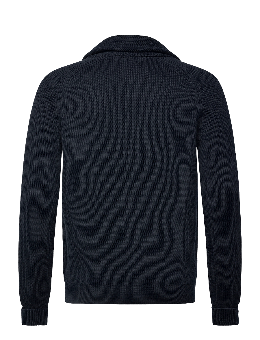 Morris - Brayden Shawl Cardigan - koftor - navy - 2