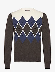 Morris - Ayle Oneck - megztinis su apvalios formos apykakle - brown - 0