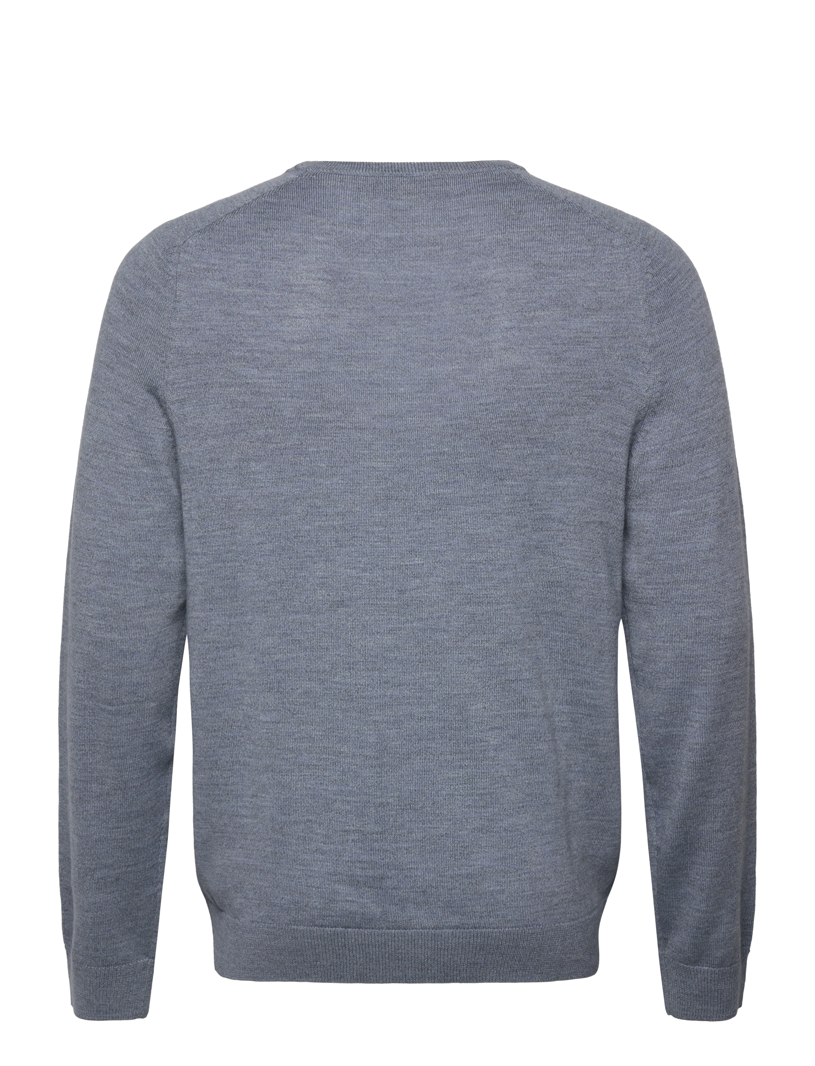Morris - Merino Oneck - strik med rund hals - blue - 1