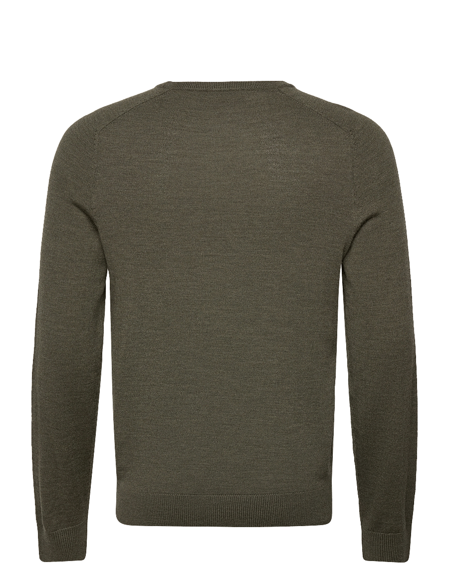 Morris - Merino Oneck - Ümmarguse kaelusega kudumid - olive - 1
